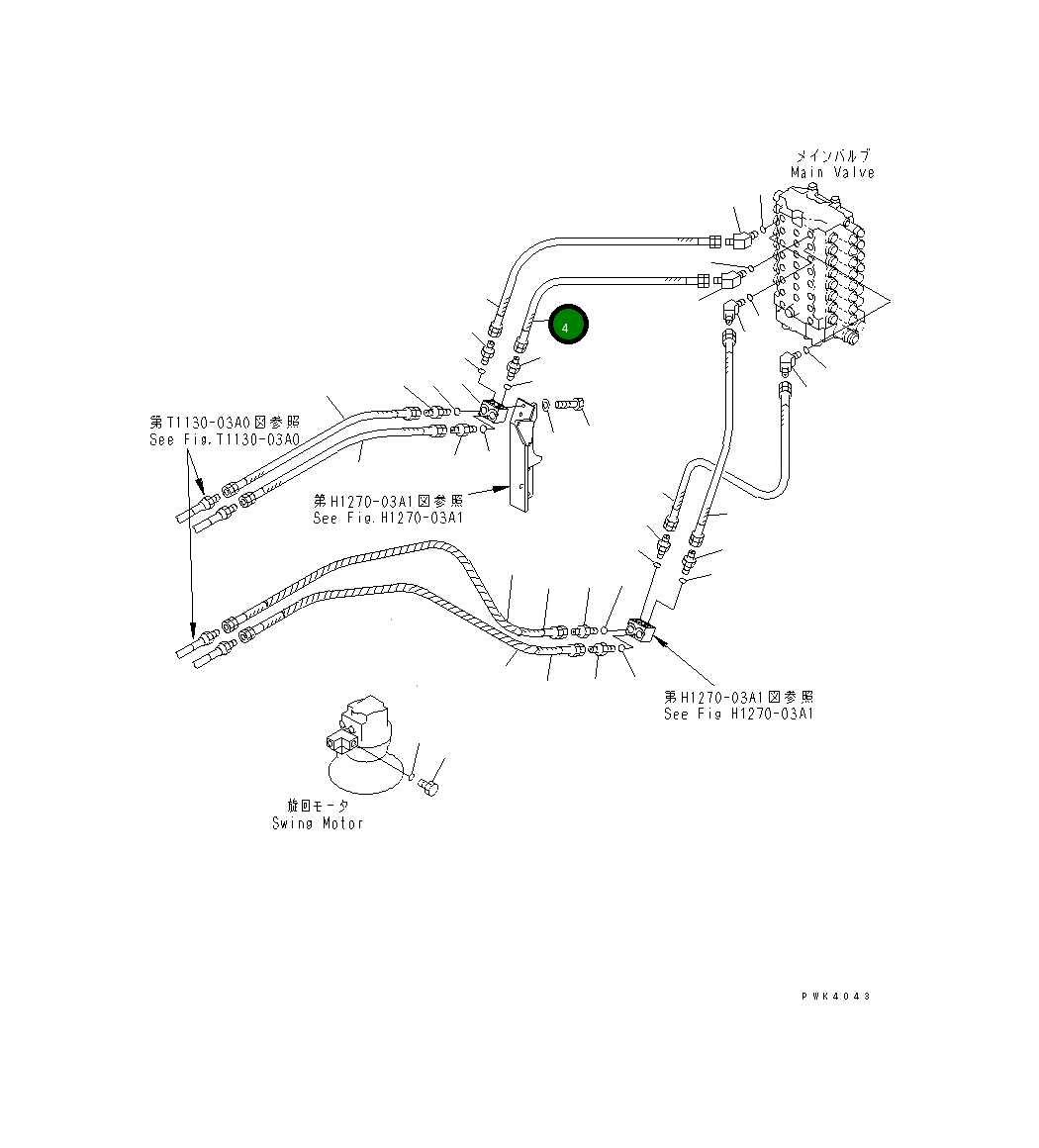 Шланг 20E-62-K1180 Komatsu