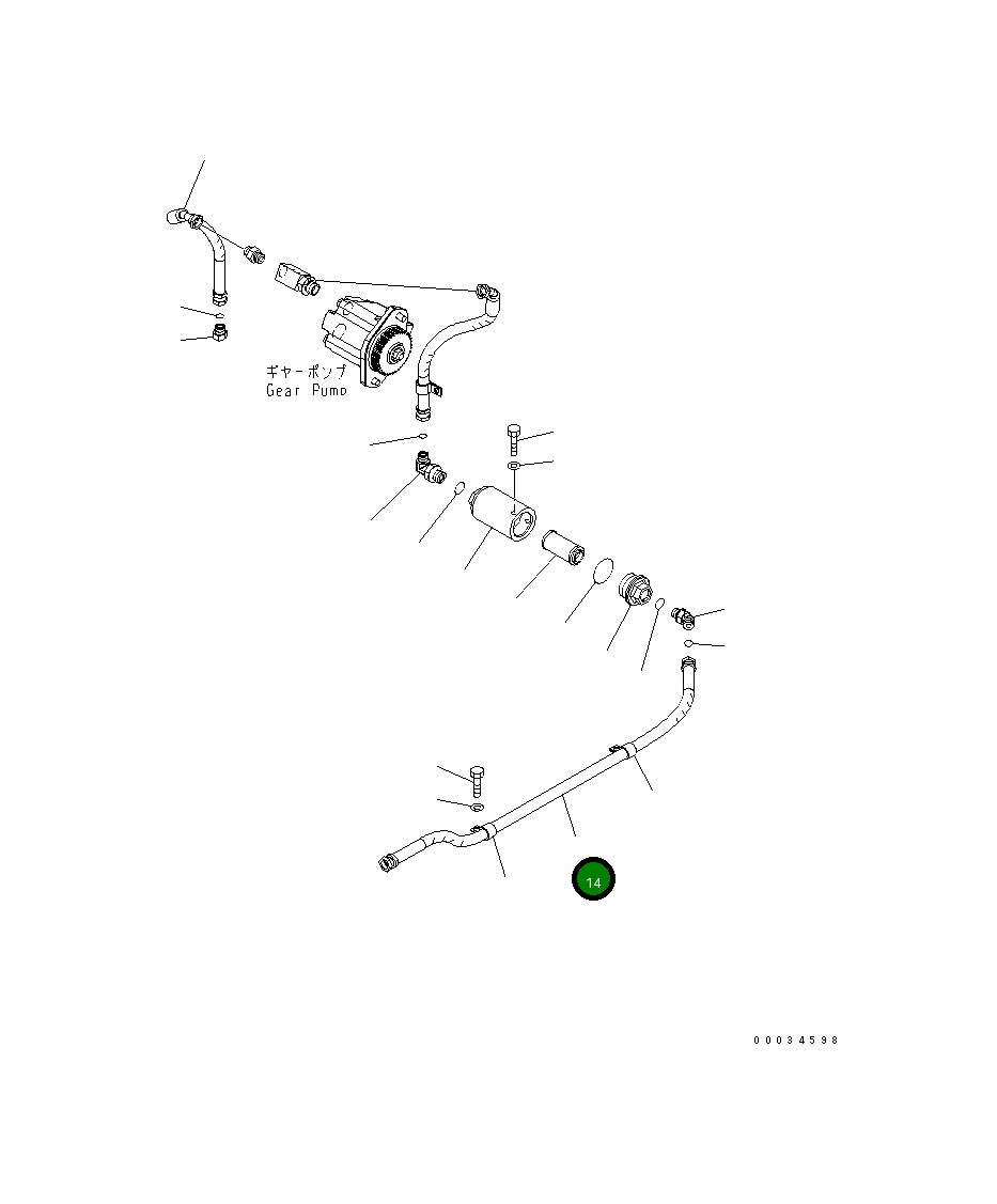 Шланг 20J-62-12590 Komatsu