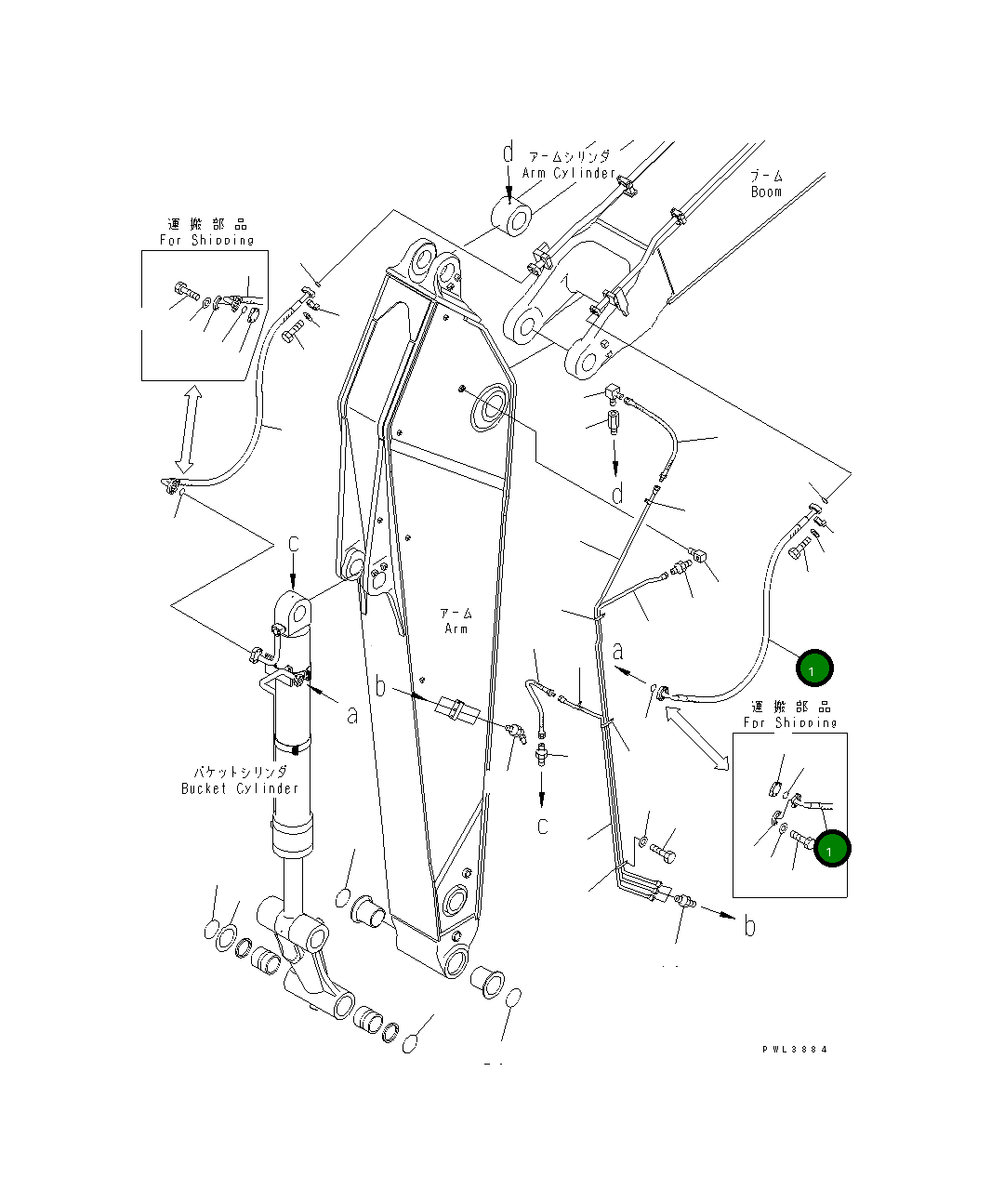 Шланг 07073-21A28 Komatsu