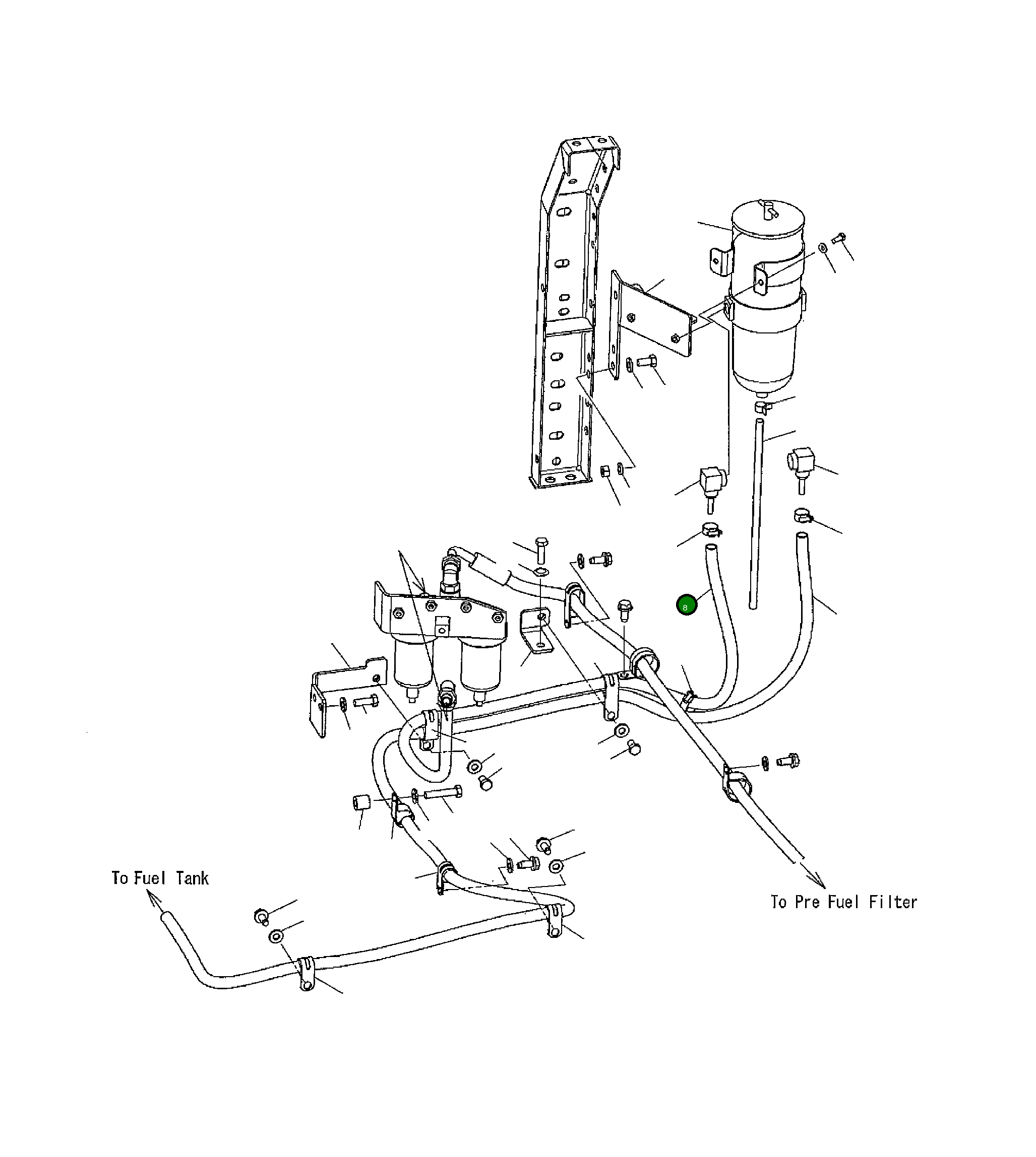 Шланг 208-04-J1331 Komatsu