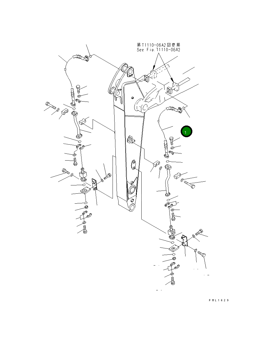 Шланг 07097-21224 Komatsu