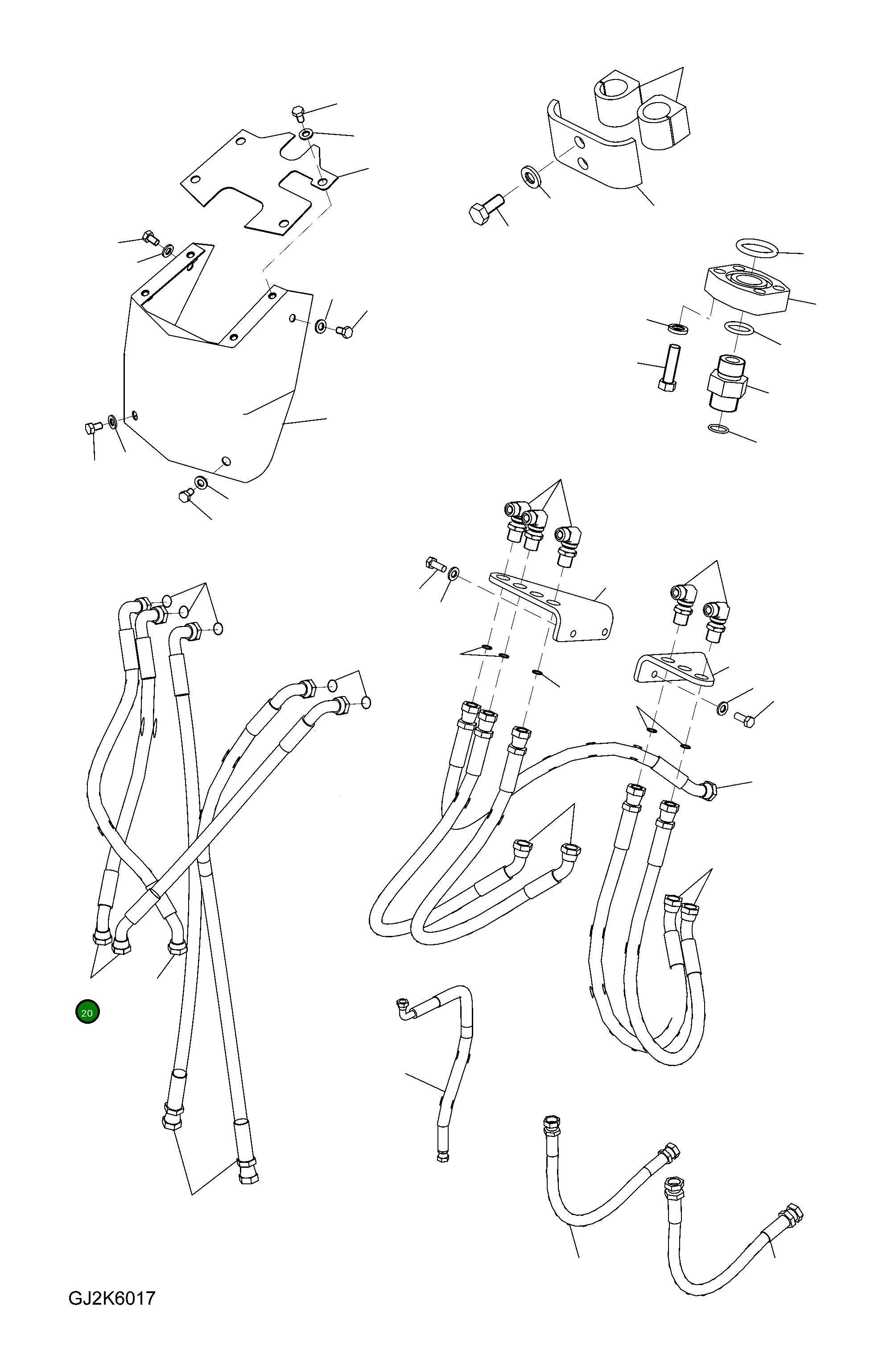 Шланг 20G-966-3350 Komatsu
