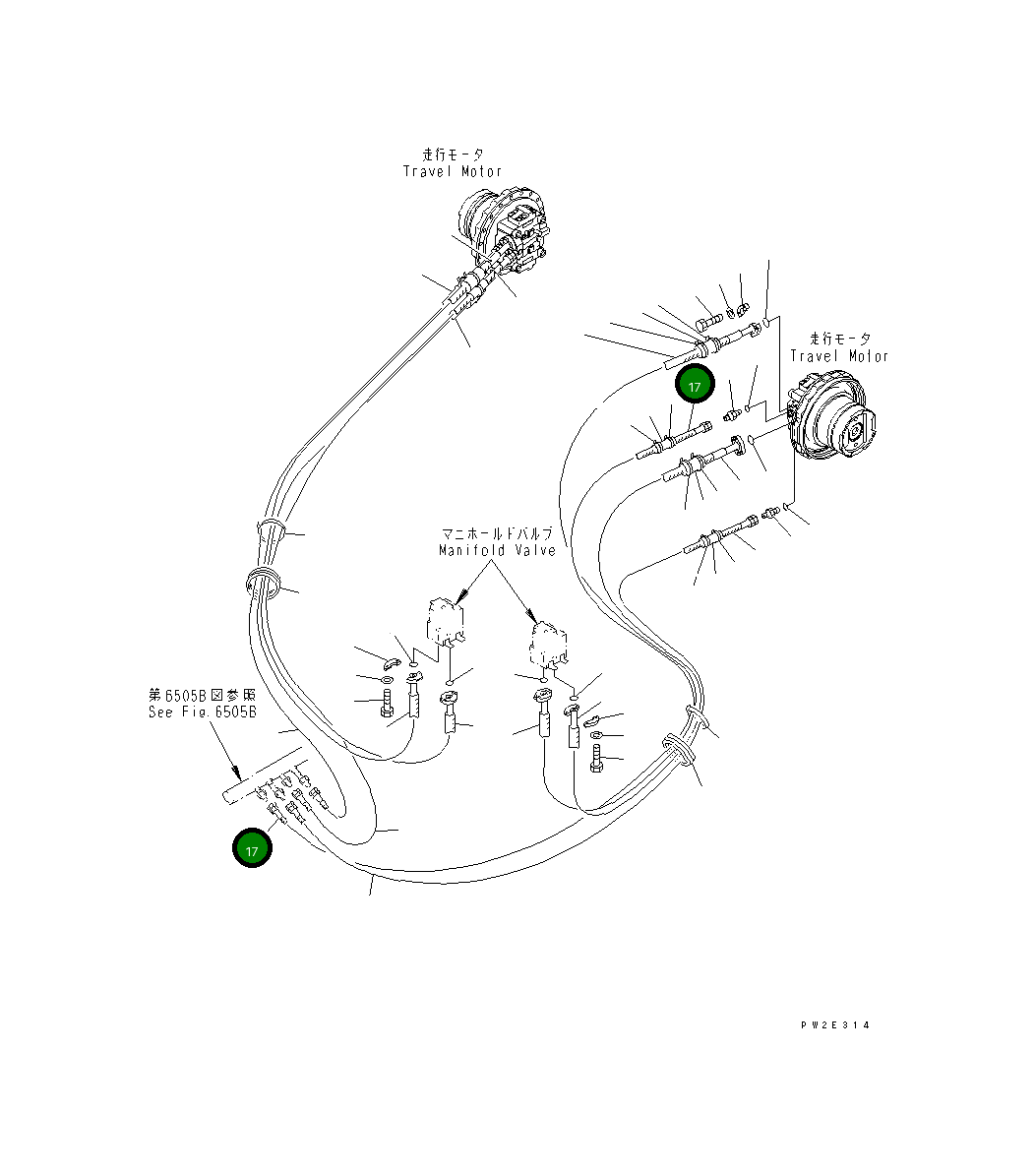Шланг 07621-00223 Komatsu