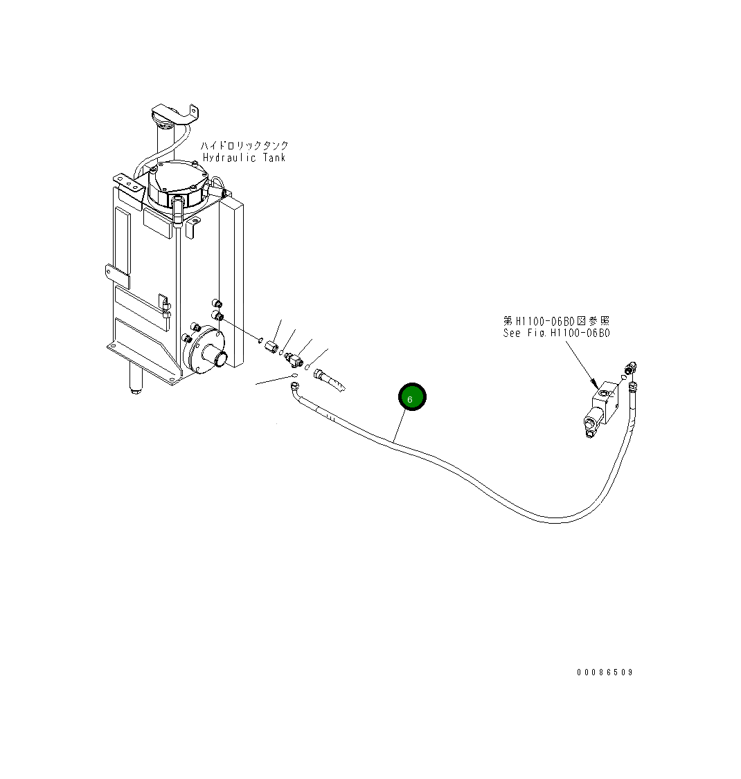 Шланг 02766-00215 Komatsu