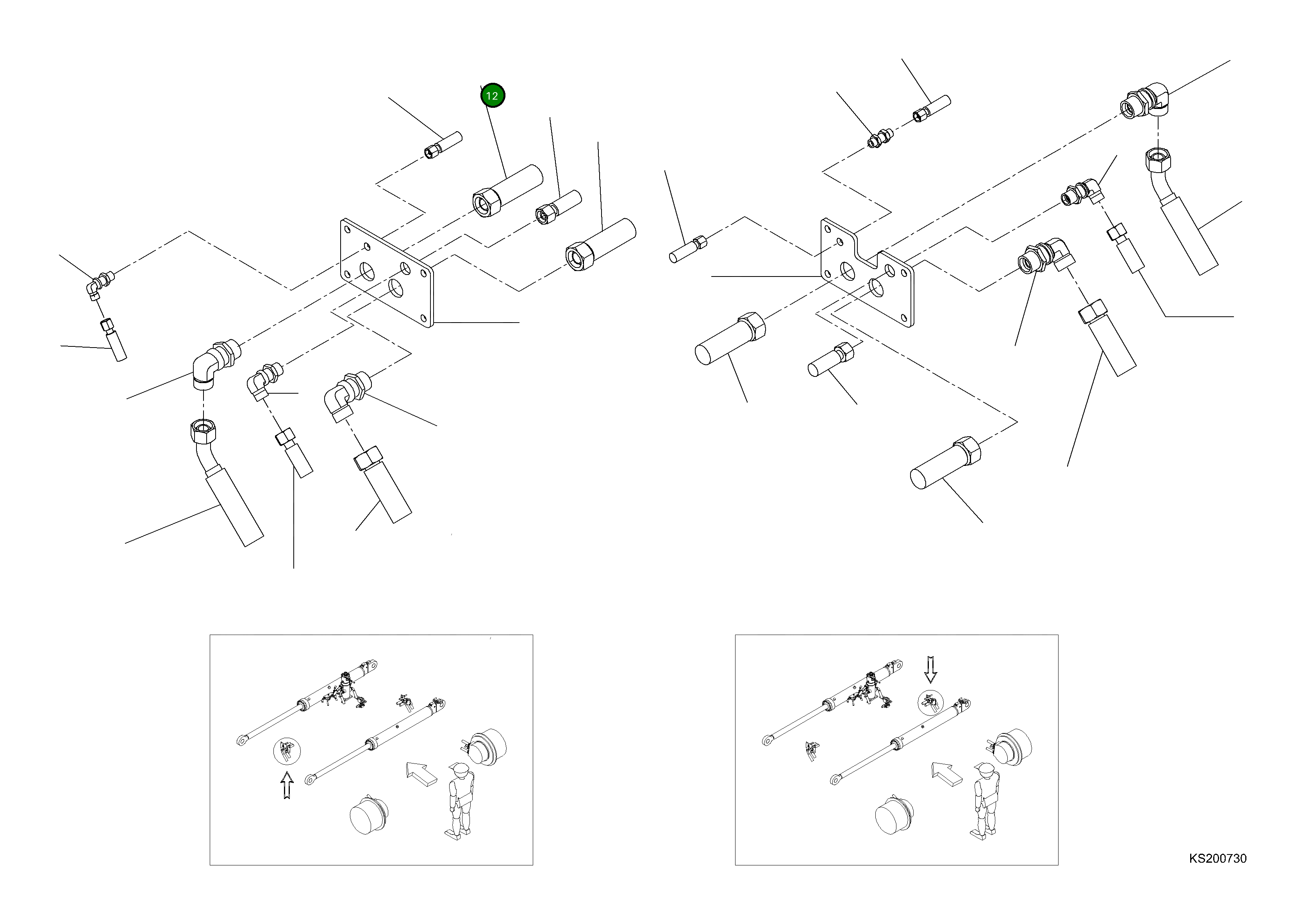 Шланг 208-62-KD330 Komatsu