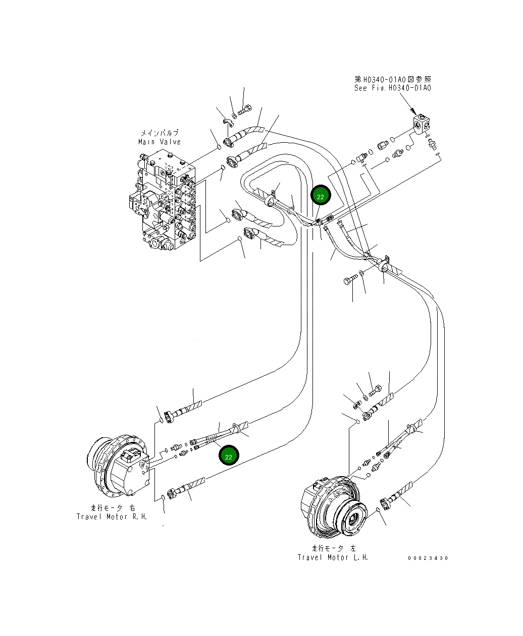 Шланг 02762-00223 Komatsu