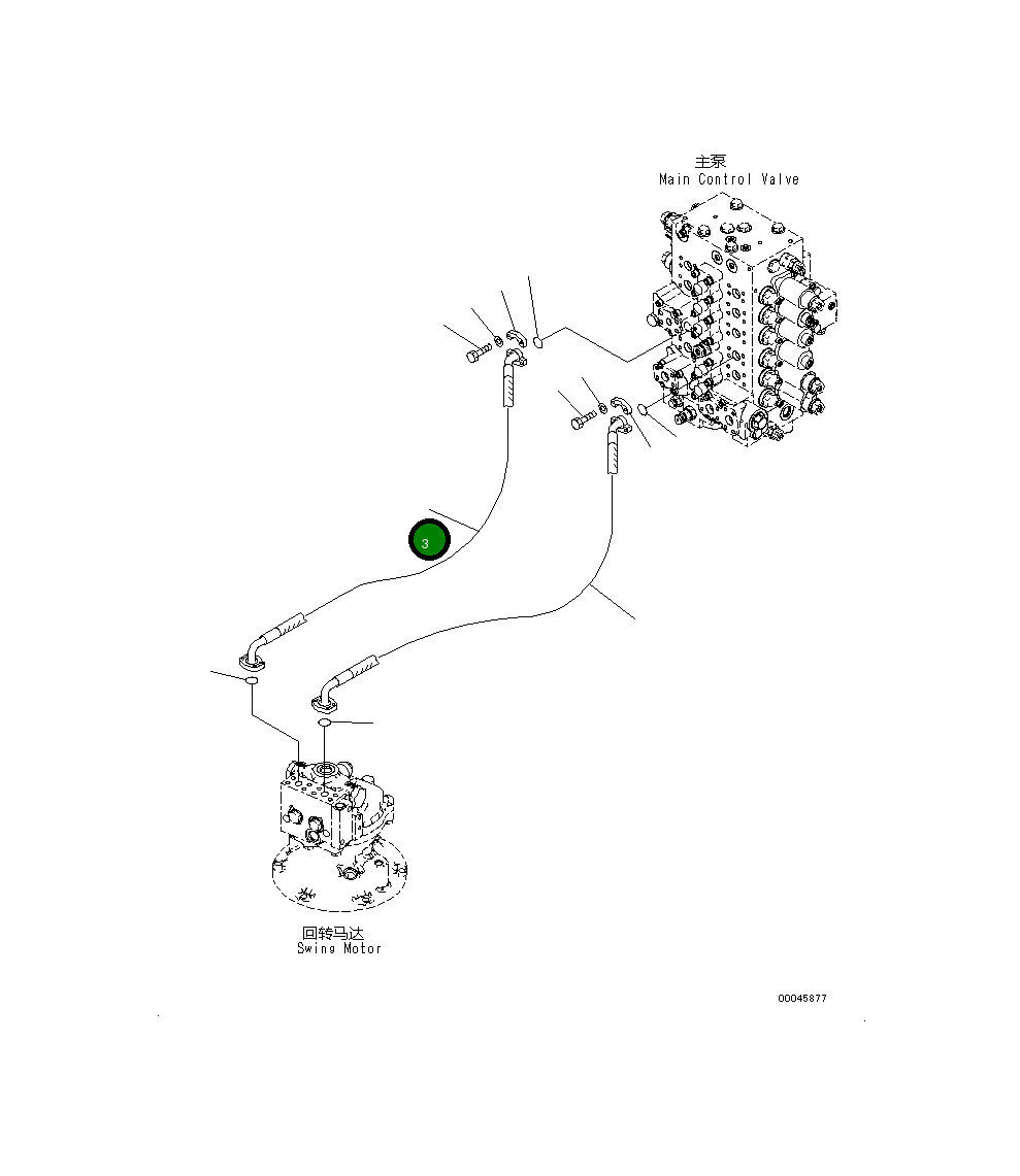 Шланг 20Y-62-51541 Komatsu