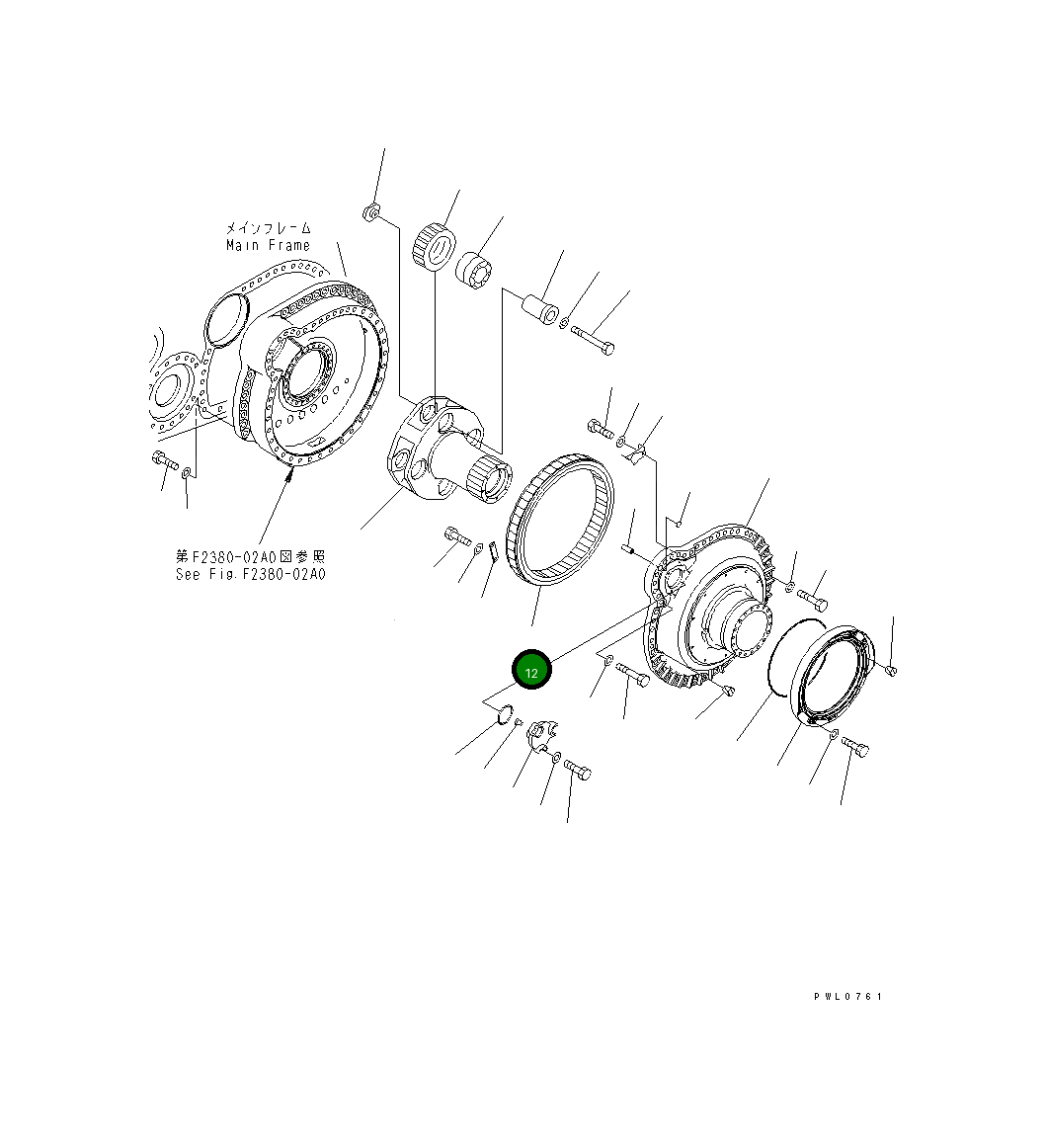 Шестерня 198-27-45212 Komatsu
