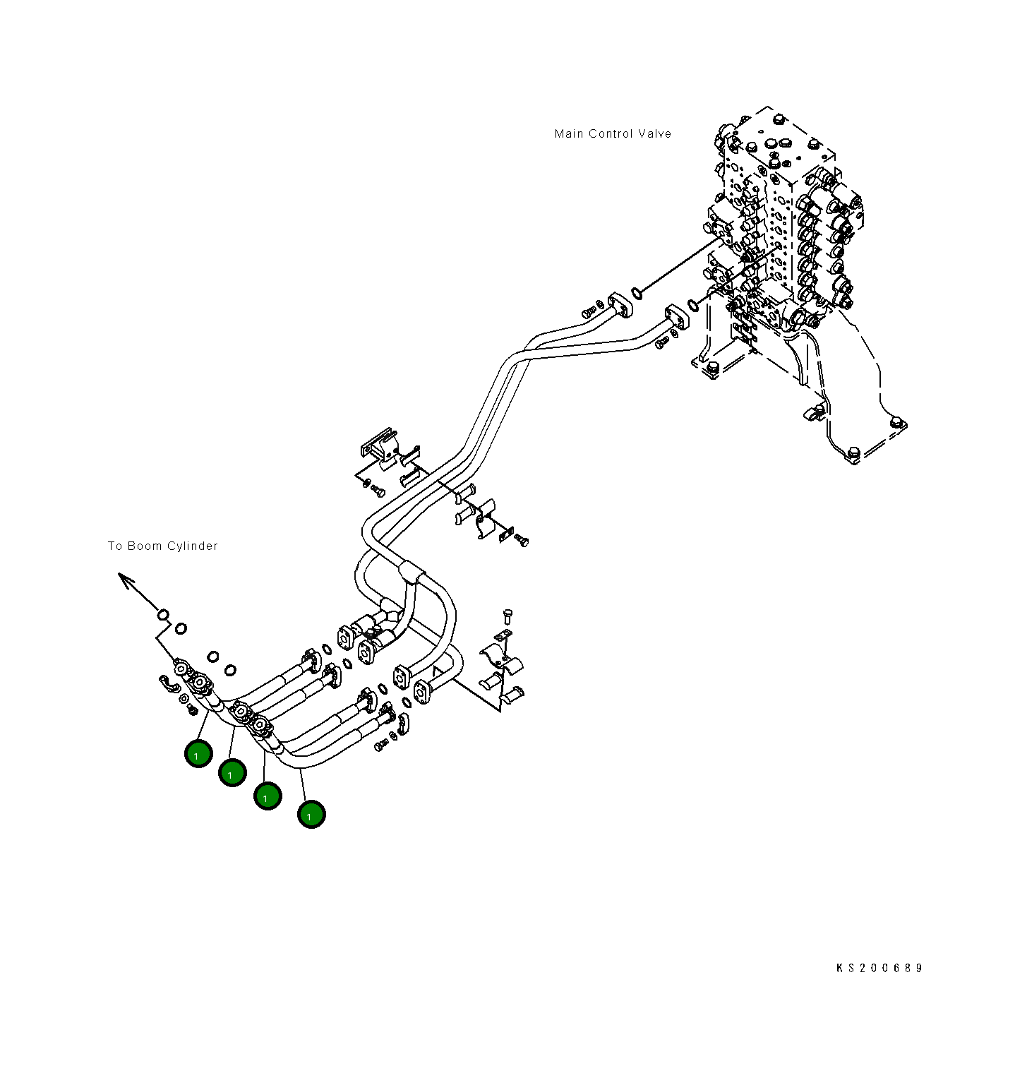 Шланг 206-62-KC460 Komatsu