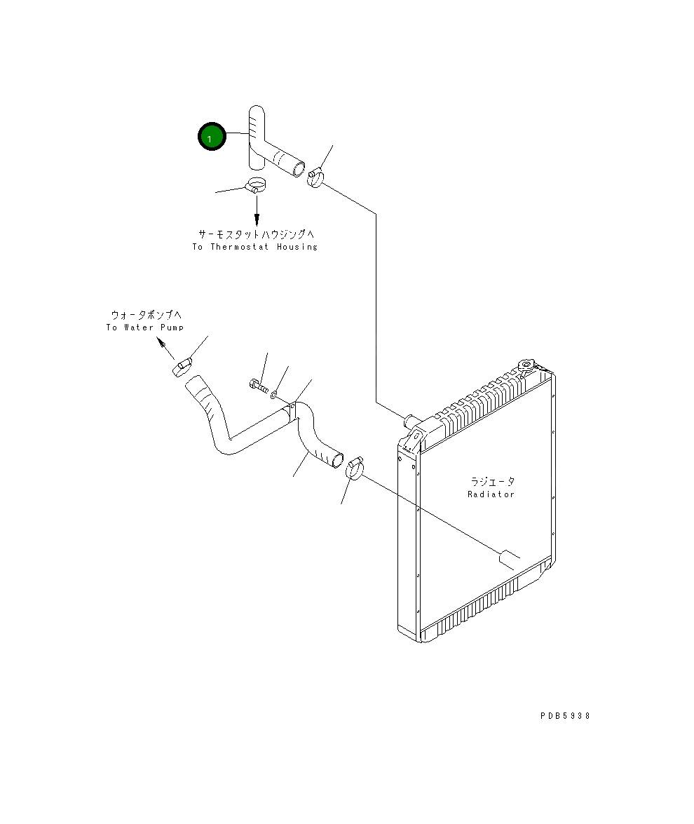 Шланг 20G-03-K1420 Komatsu
