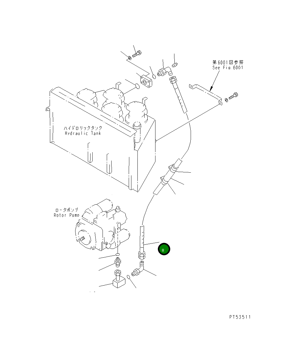 Шланг 07102-21210 Komatsu