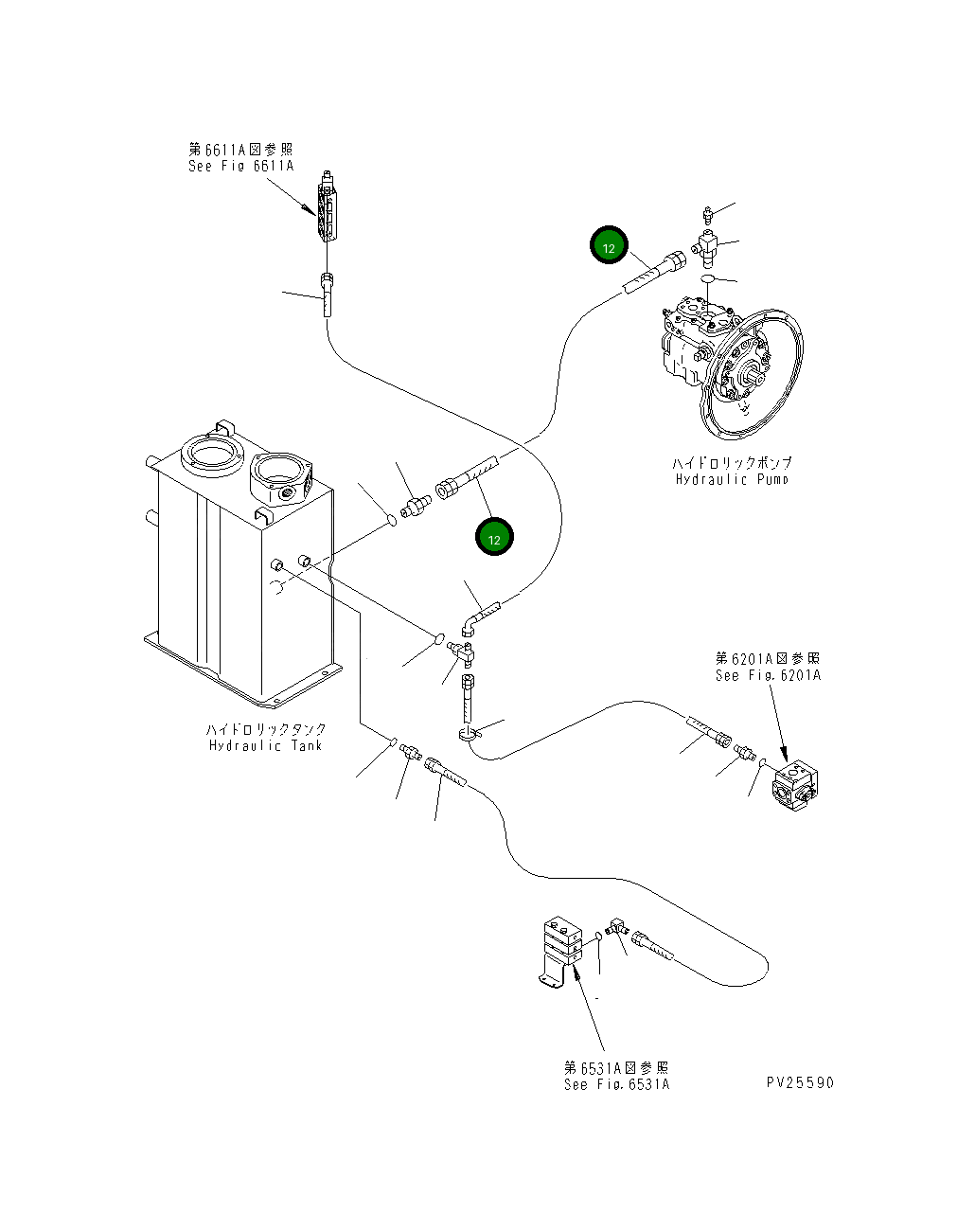 Шланг 201-62-74751 Komatsu