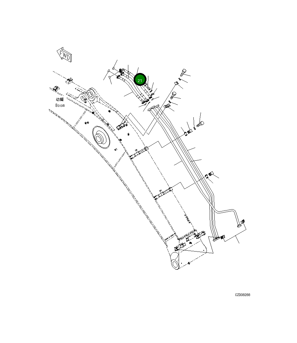 Шланг 207-62-D1250 Komatsu
