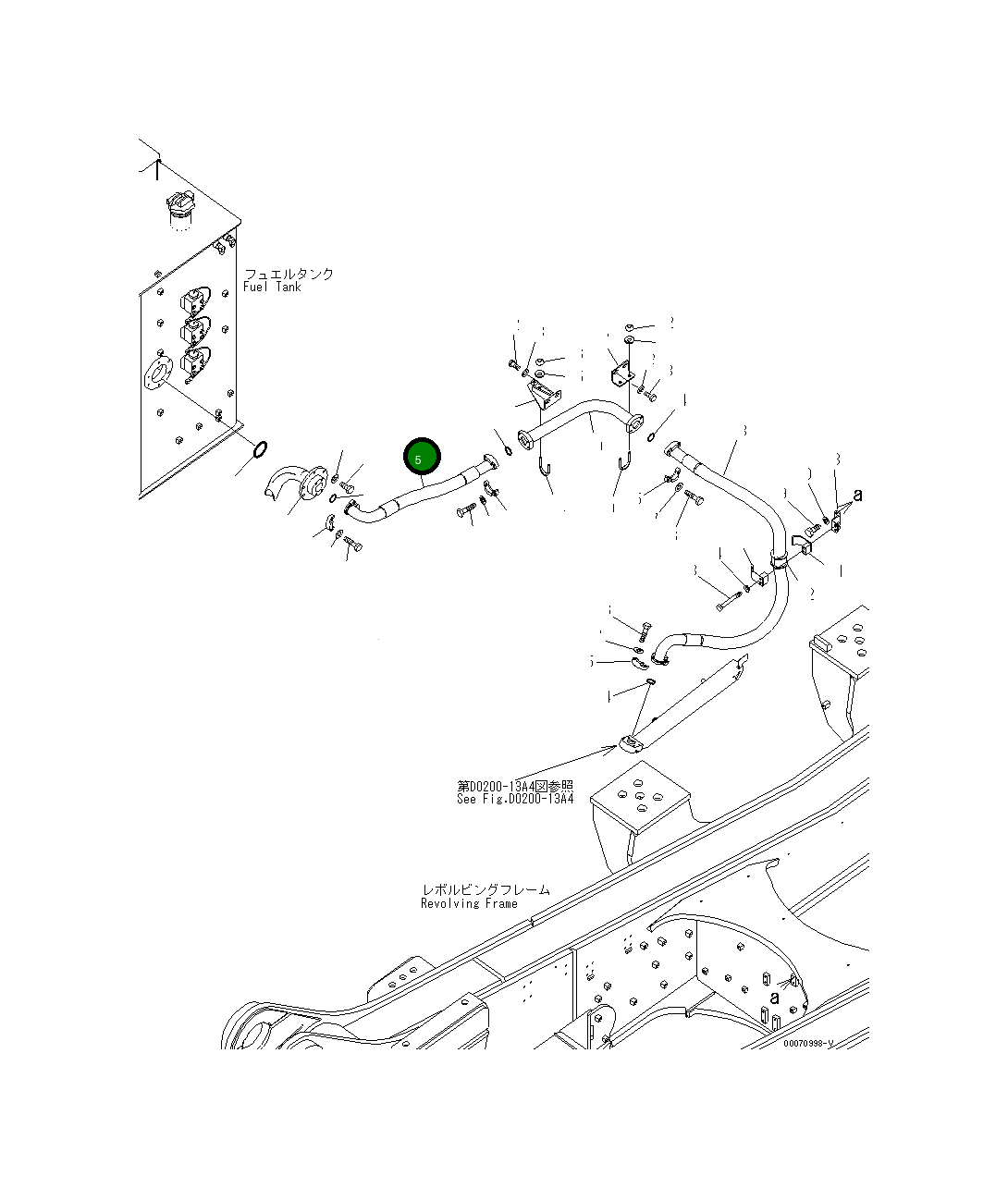 Шланг 07298-020A8 Komatsu
