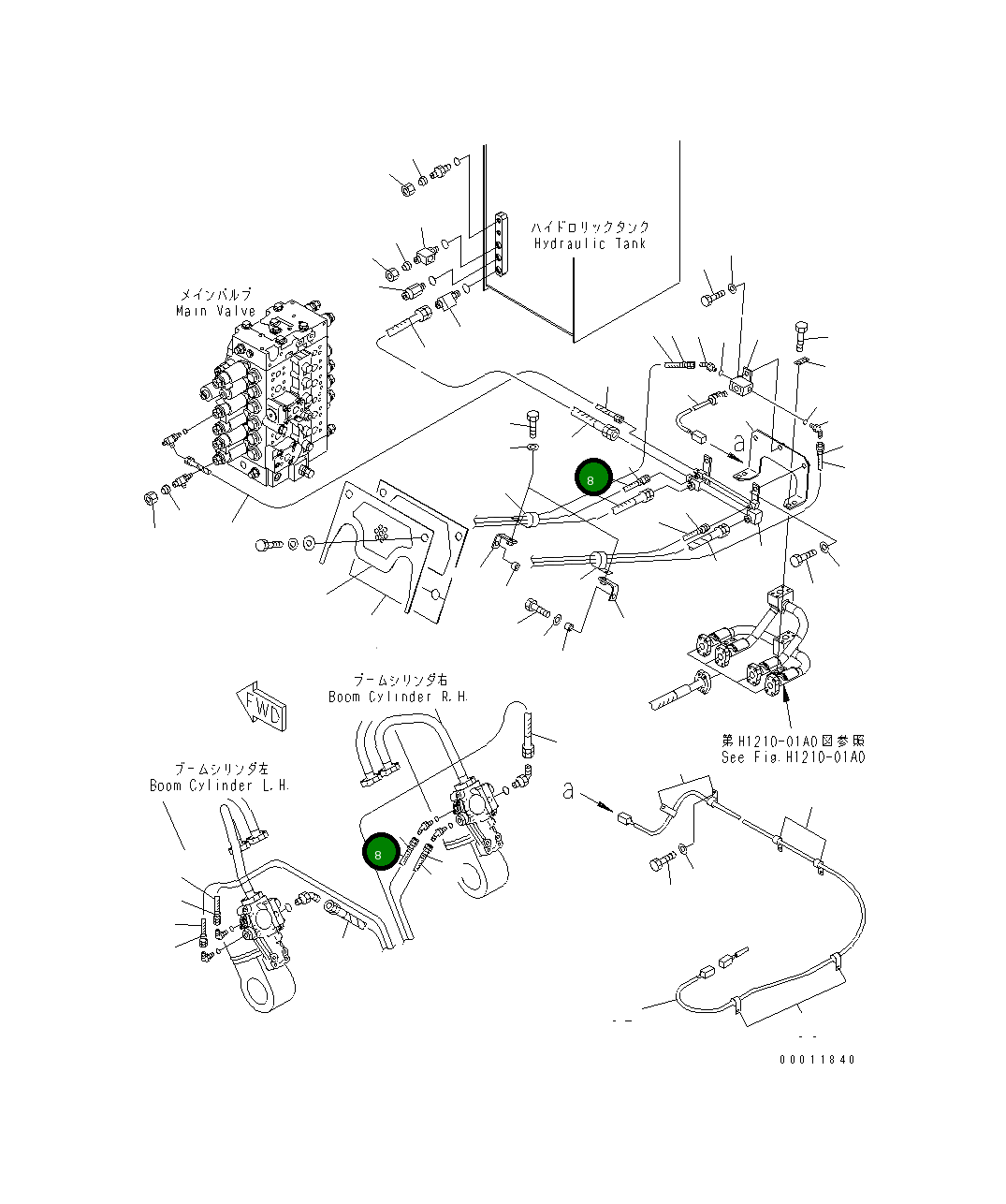 Шланг 07184-00210 Komatsu