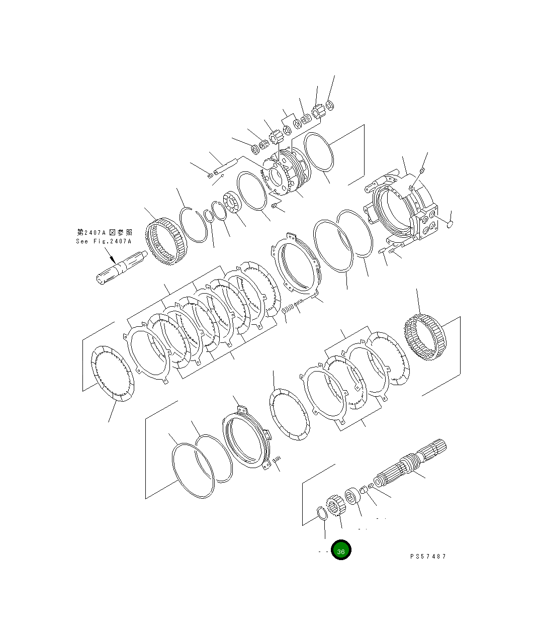 Шестерня 22W-15-22231 Komatsu