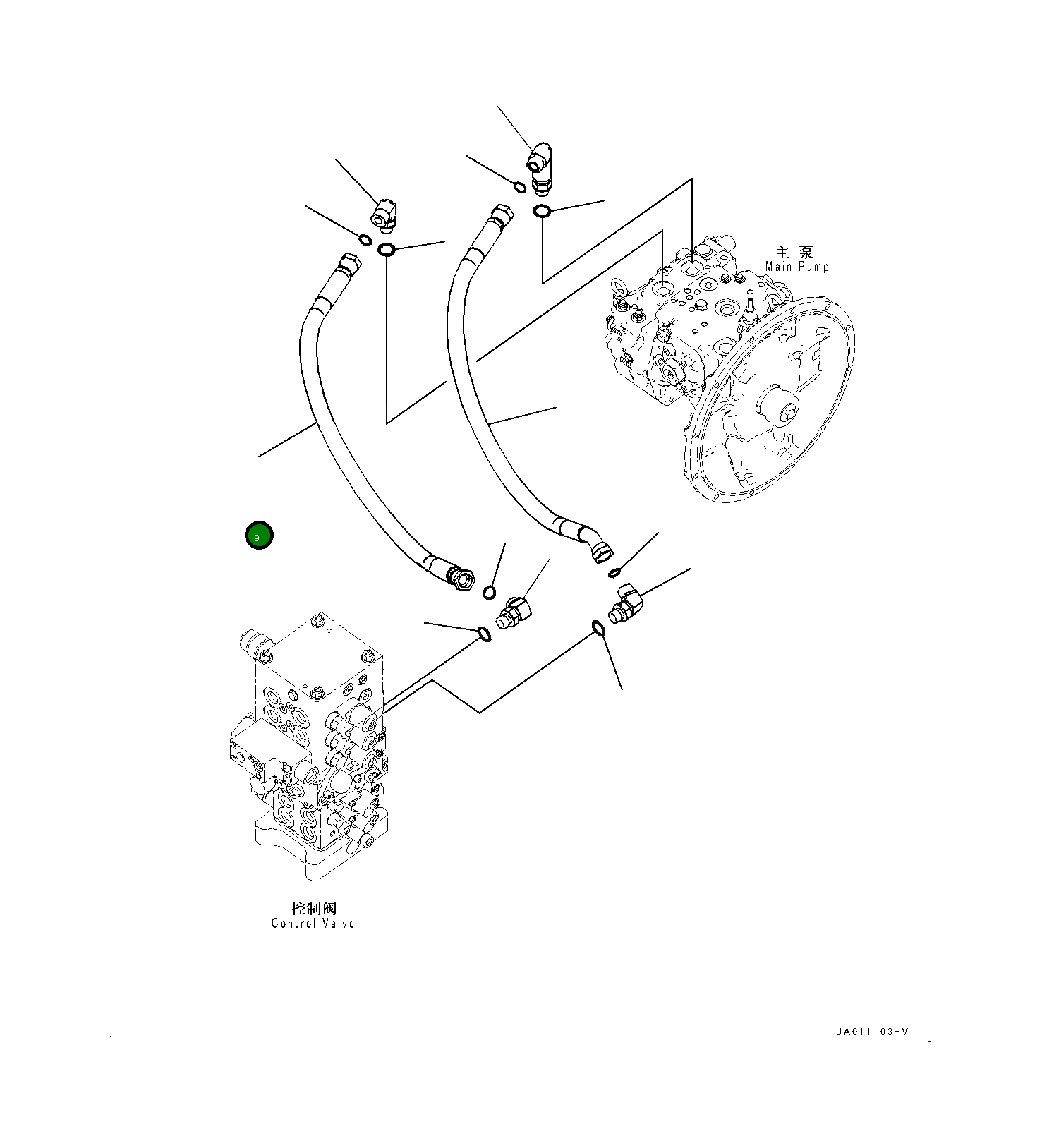 Шланг 203-62-12281 Komatsu