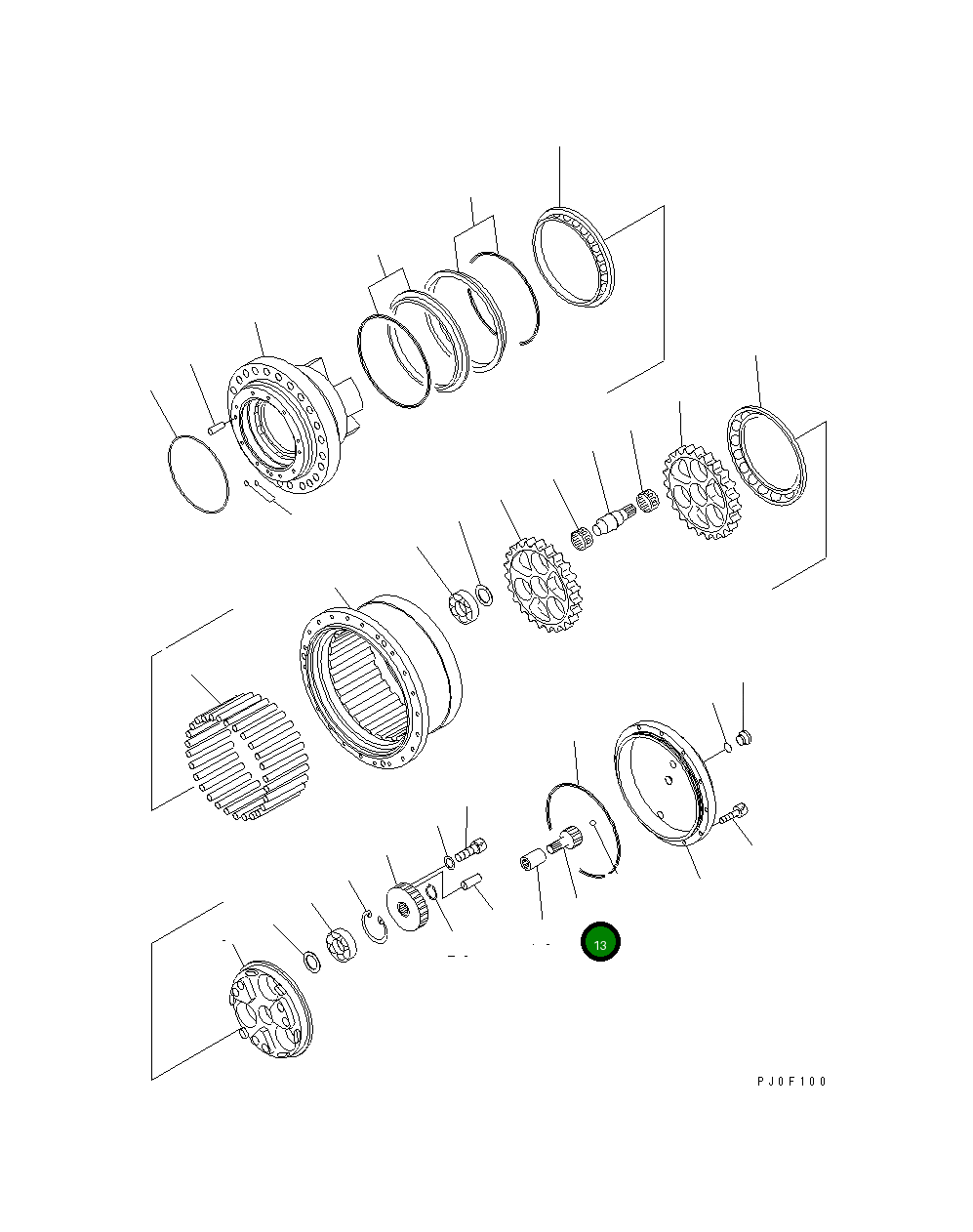Шестерня TZ482B1006-00 Komatsu