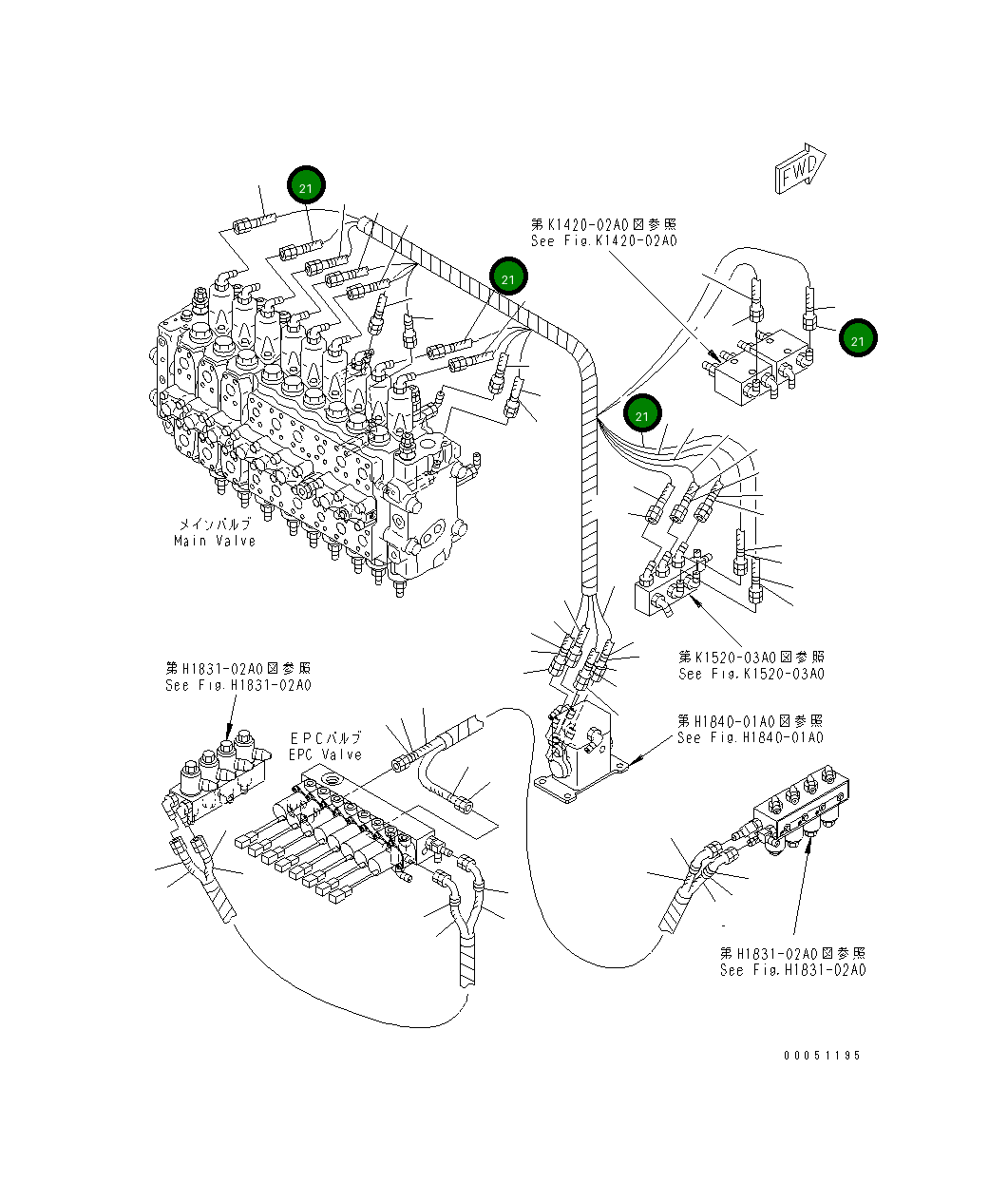 Шланг 07621-002A8 Komatsu