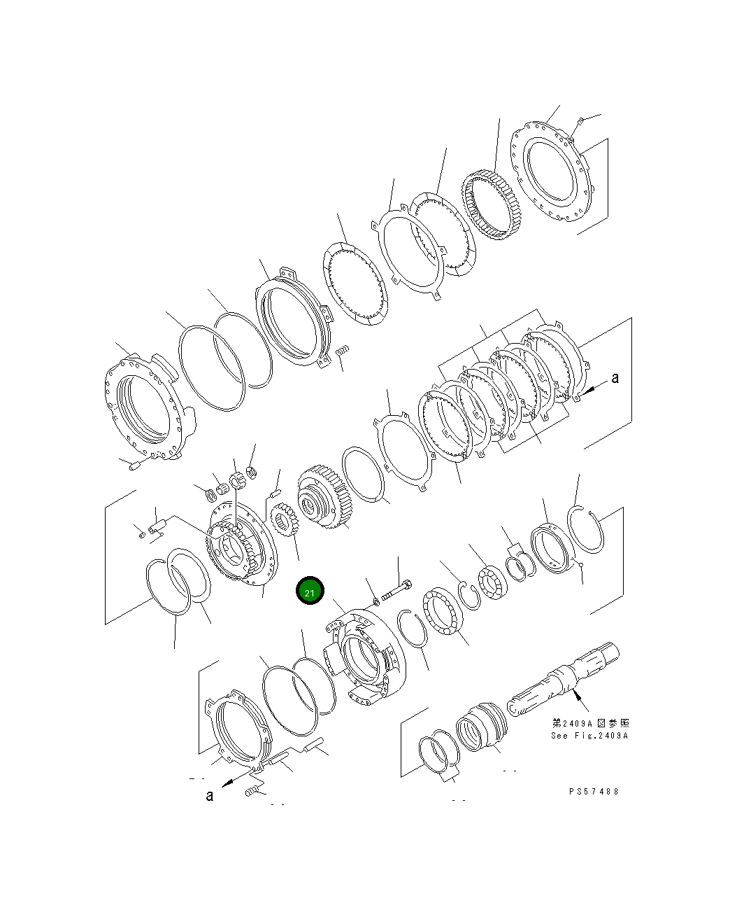 Шестерня 22W-15-22242 Komatsu