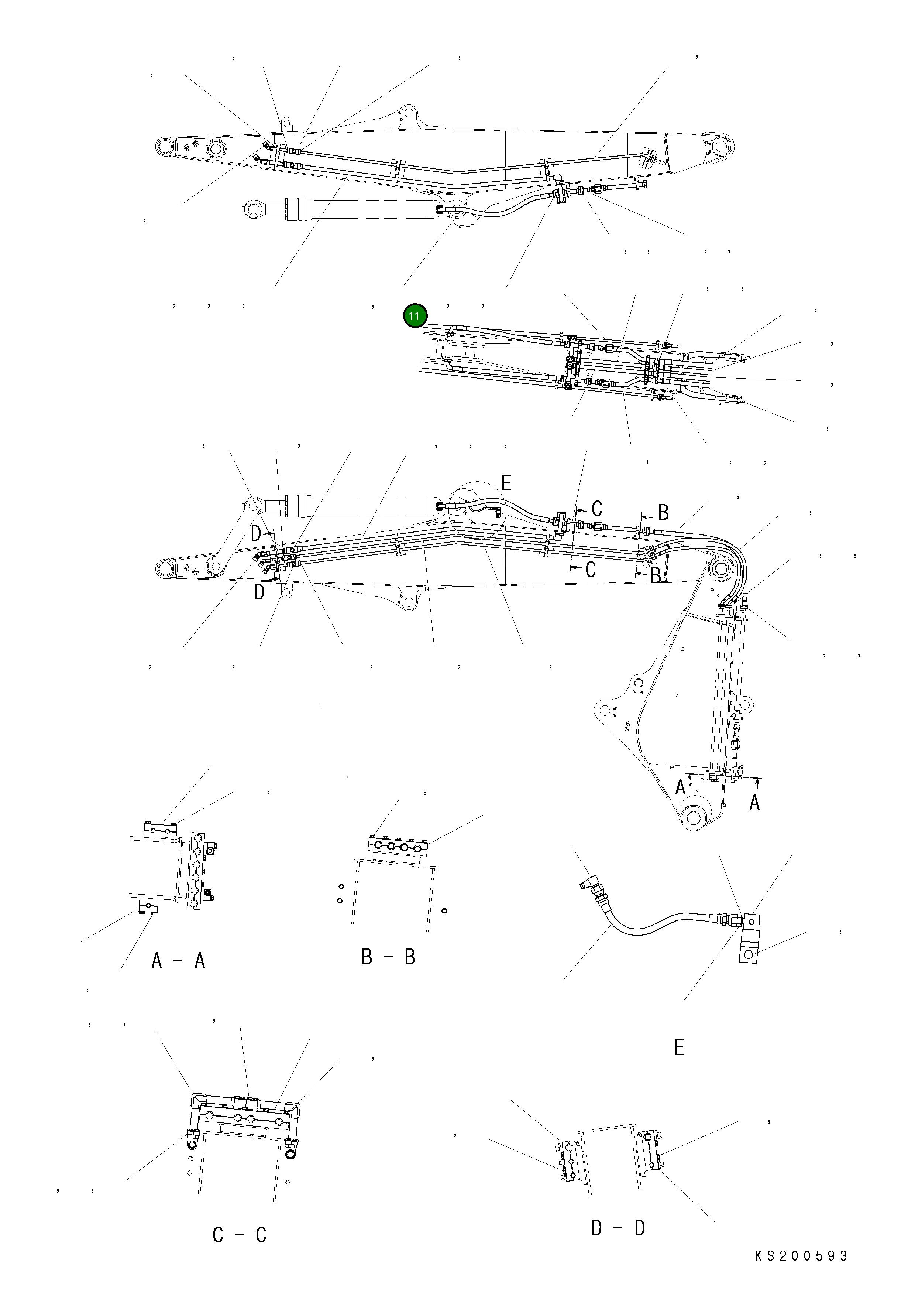 Шланг 07084-21A11 Komatsu