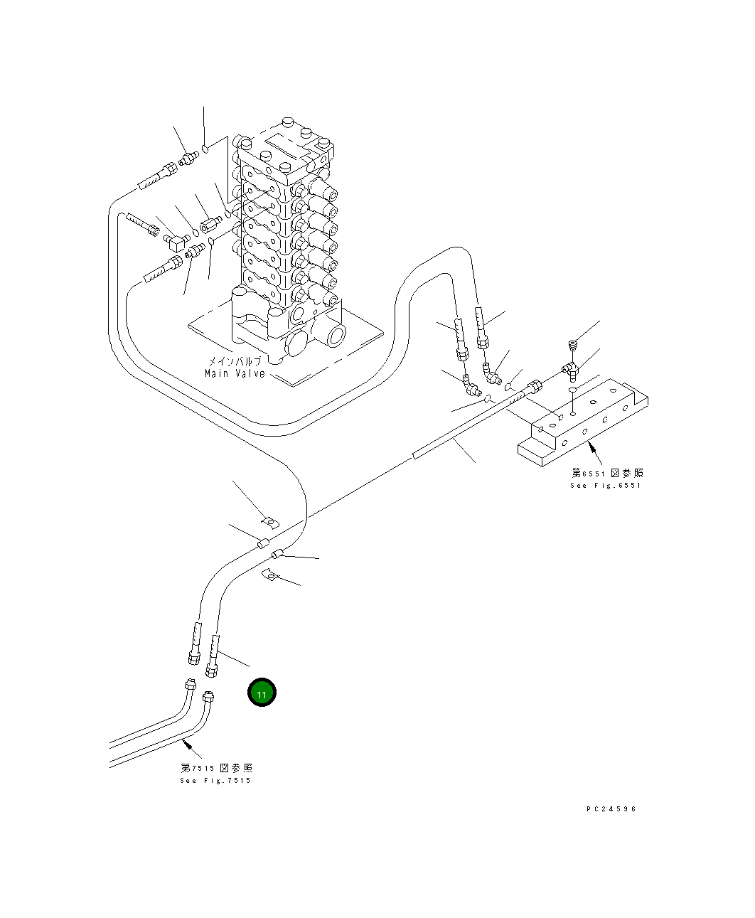 Шланг 07086-00422 Komatsu