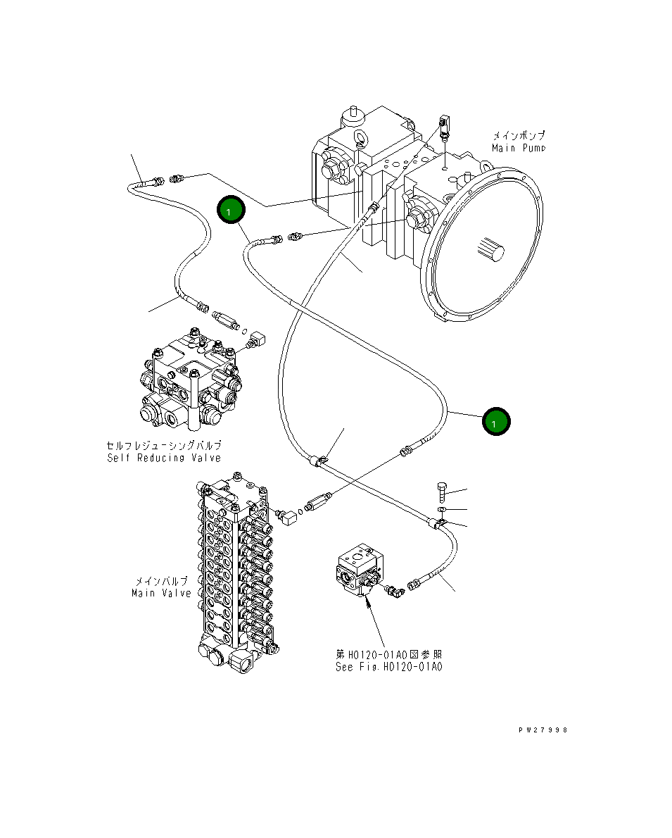 Шланг 07634-00216 Komatsu