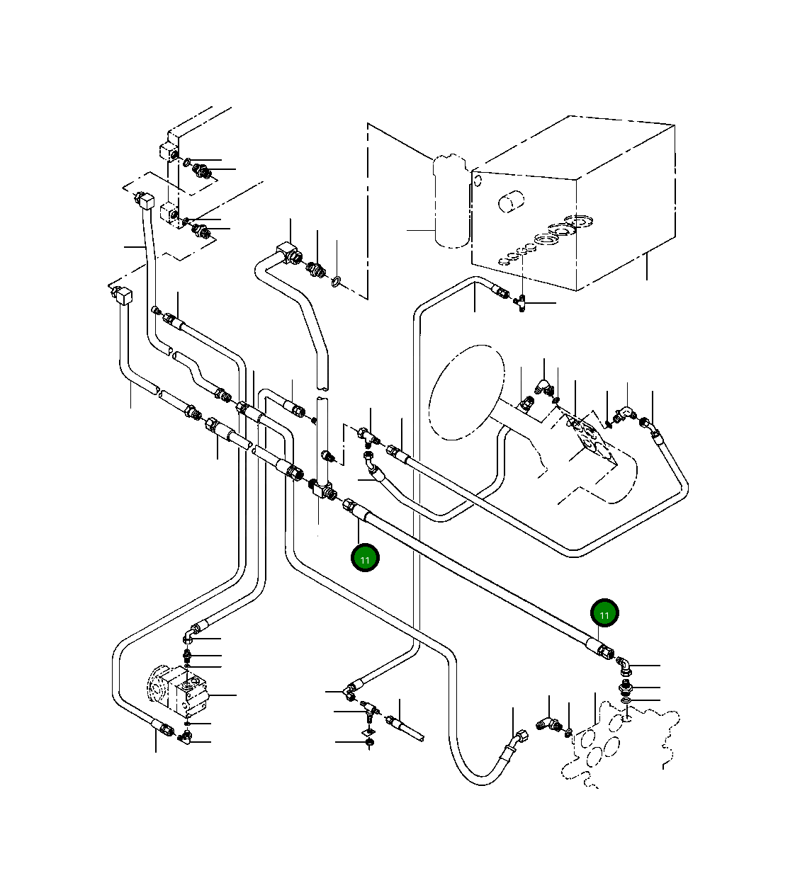 Шланг 1287 215 H1 Komatsu