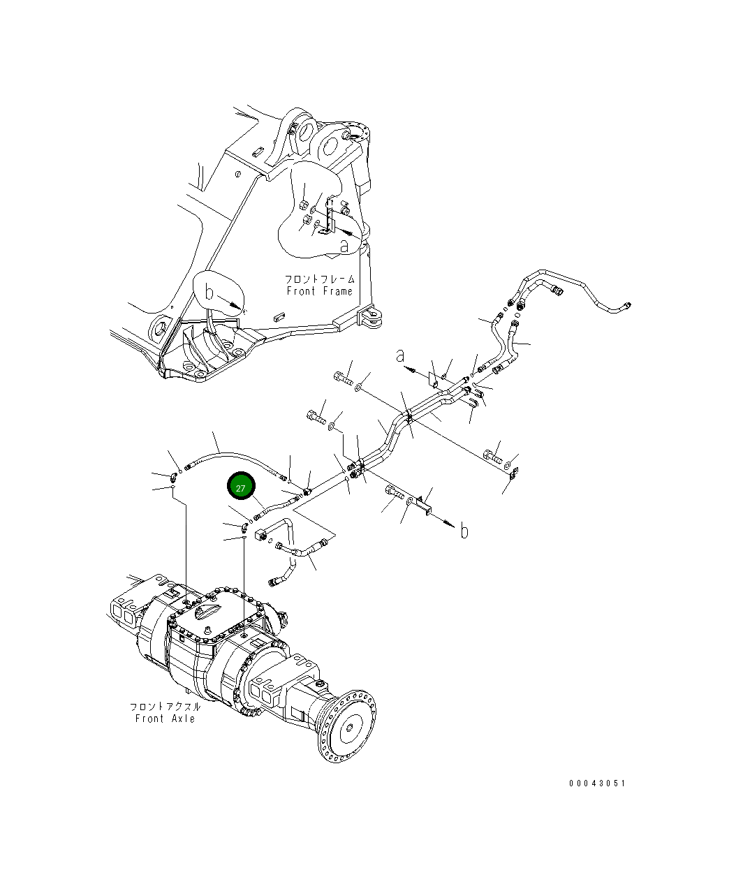 Шланг 02762-203A3 Komatsu
