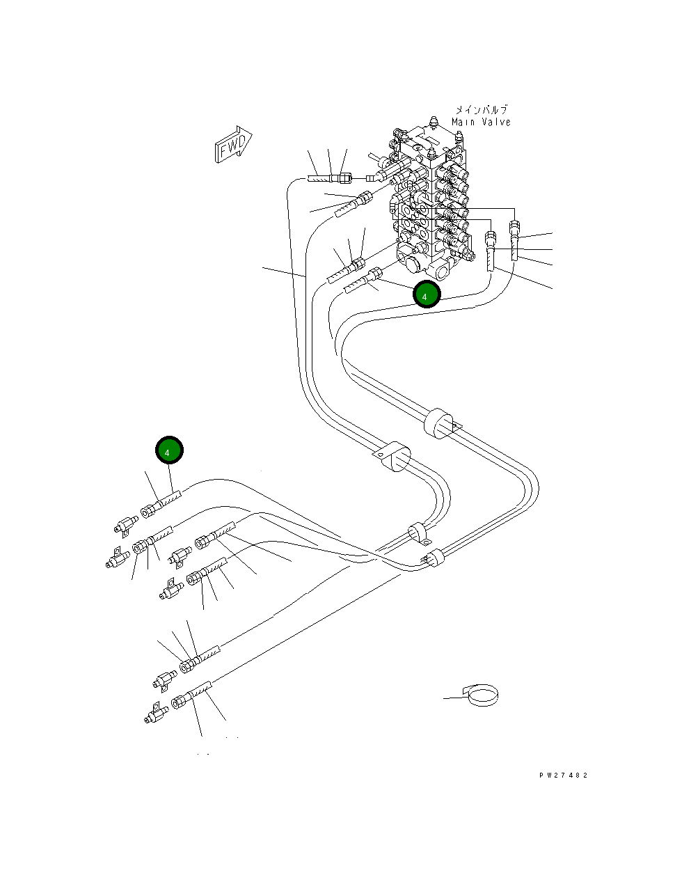 Шланг 07123-00328 Komatsu