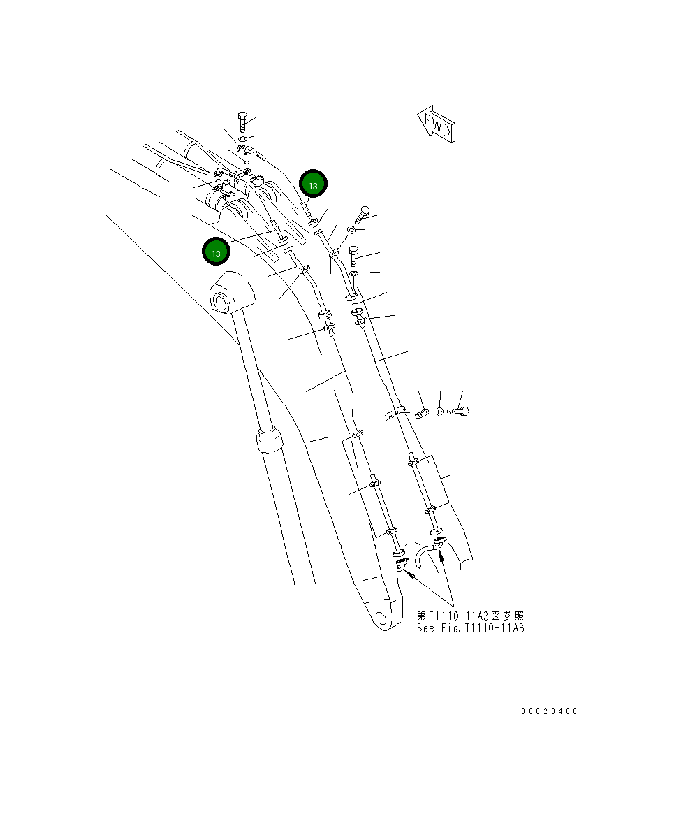 Шланг 07073-11416 Komatsu