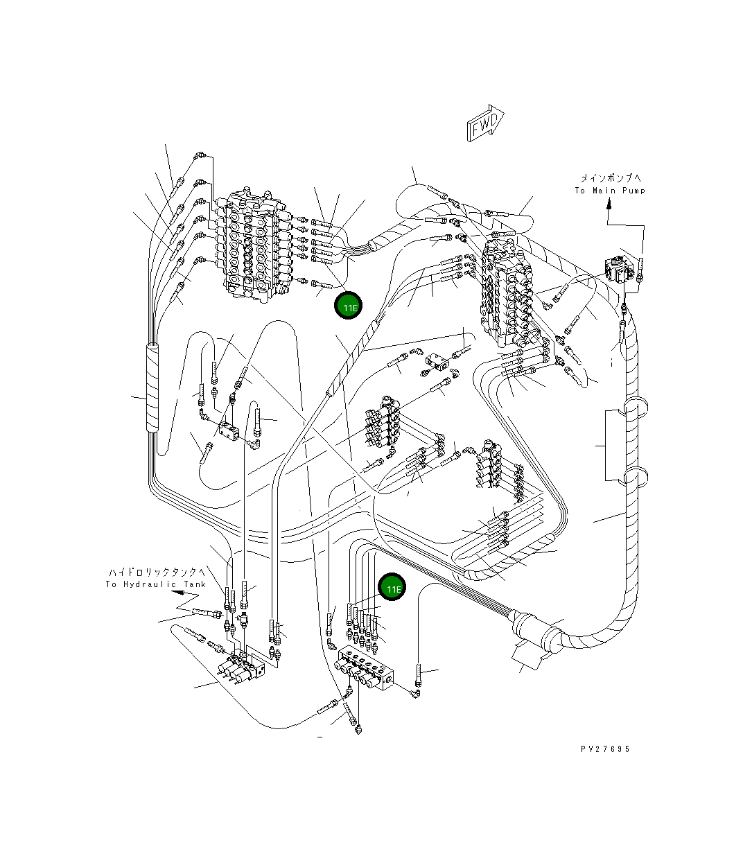 Шланг 07184-00215 Komatsu