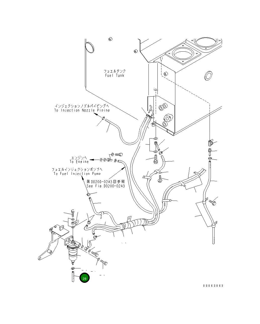 Шланг 07288-10614 Komatsu