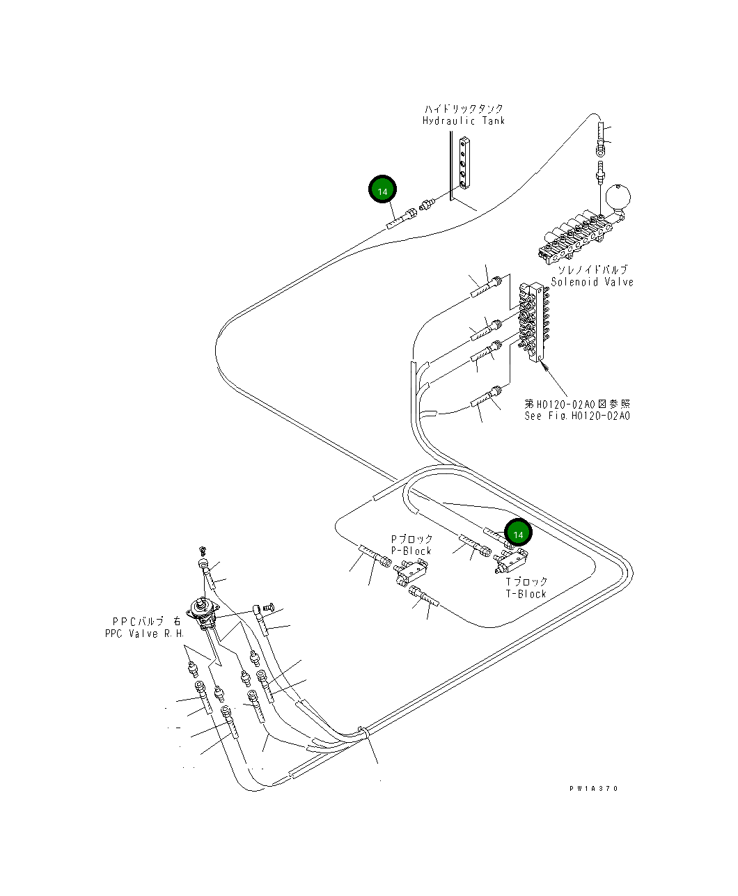 Шланг 07184-00324 Komatsu