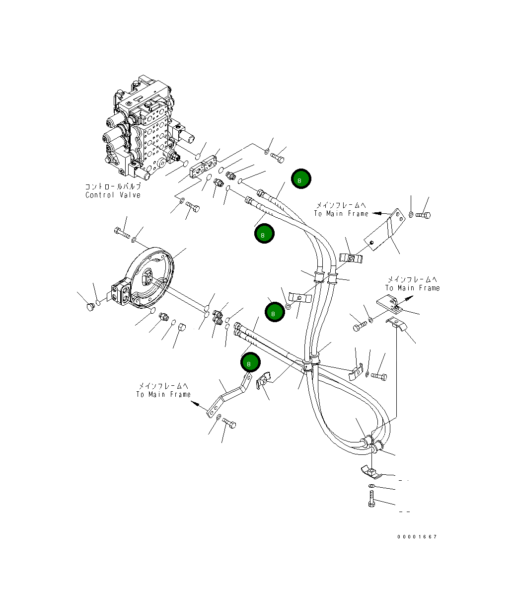 Шланг 154-61-71821 Komatsu