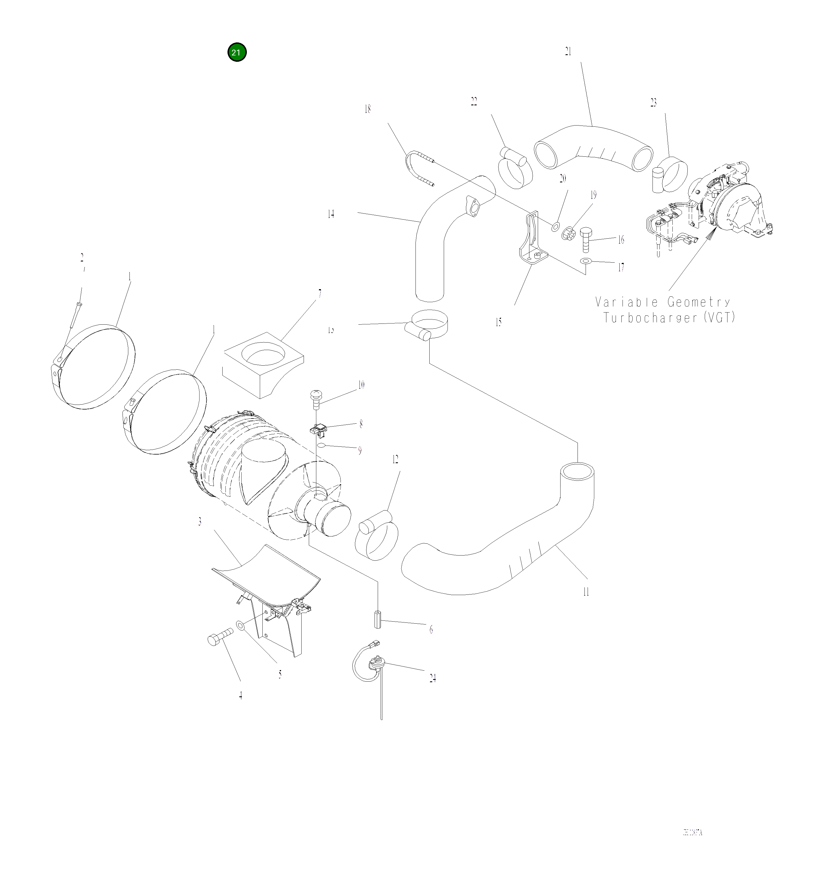 Шланг 208-01-41111 Komatsu