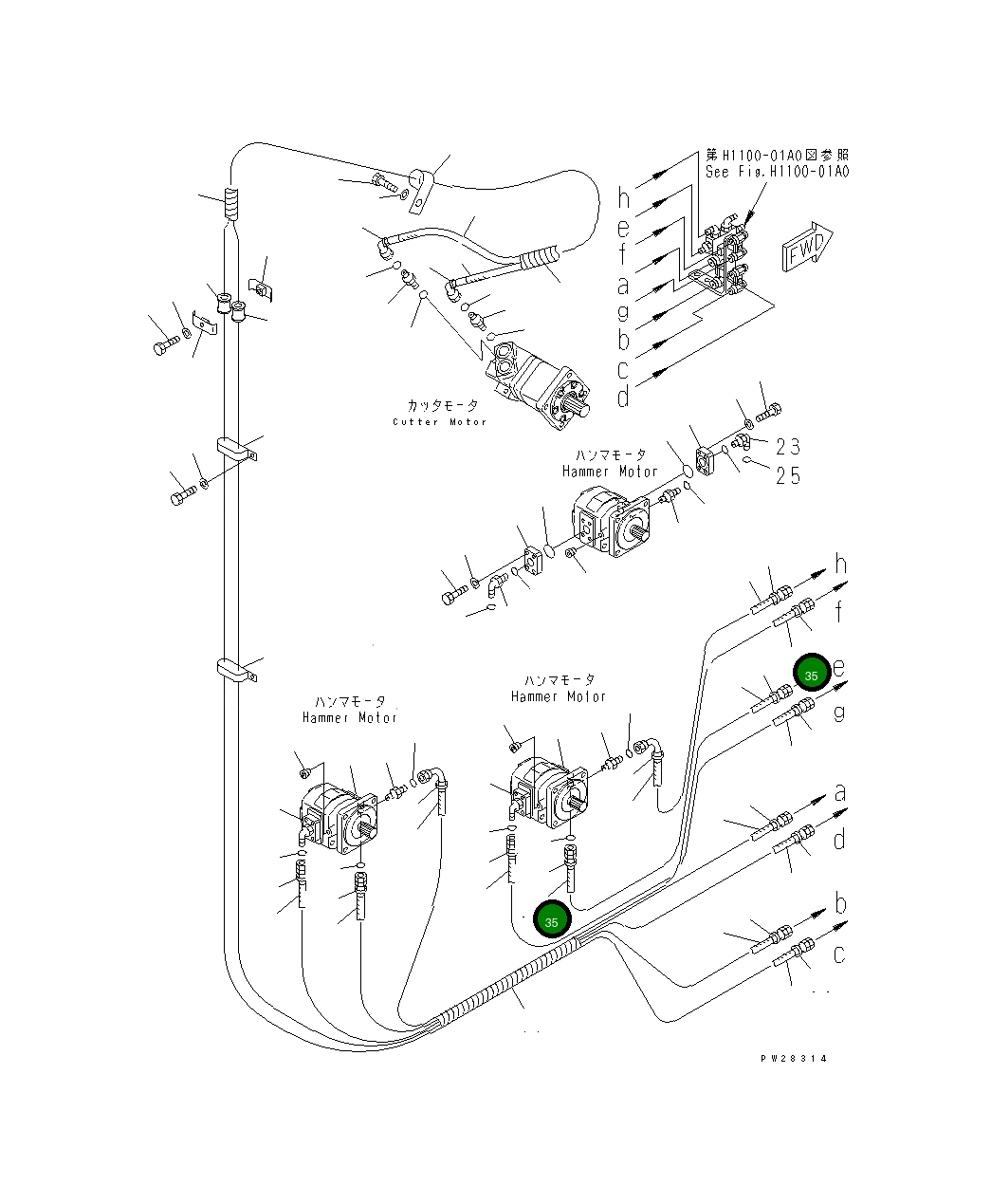 Шланг 02765-004A5 Komatsu