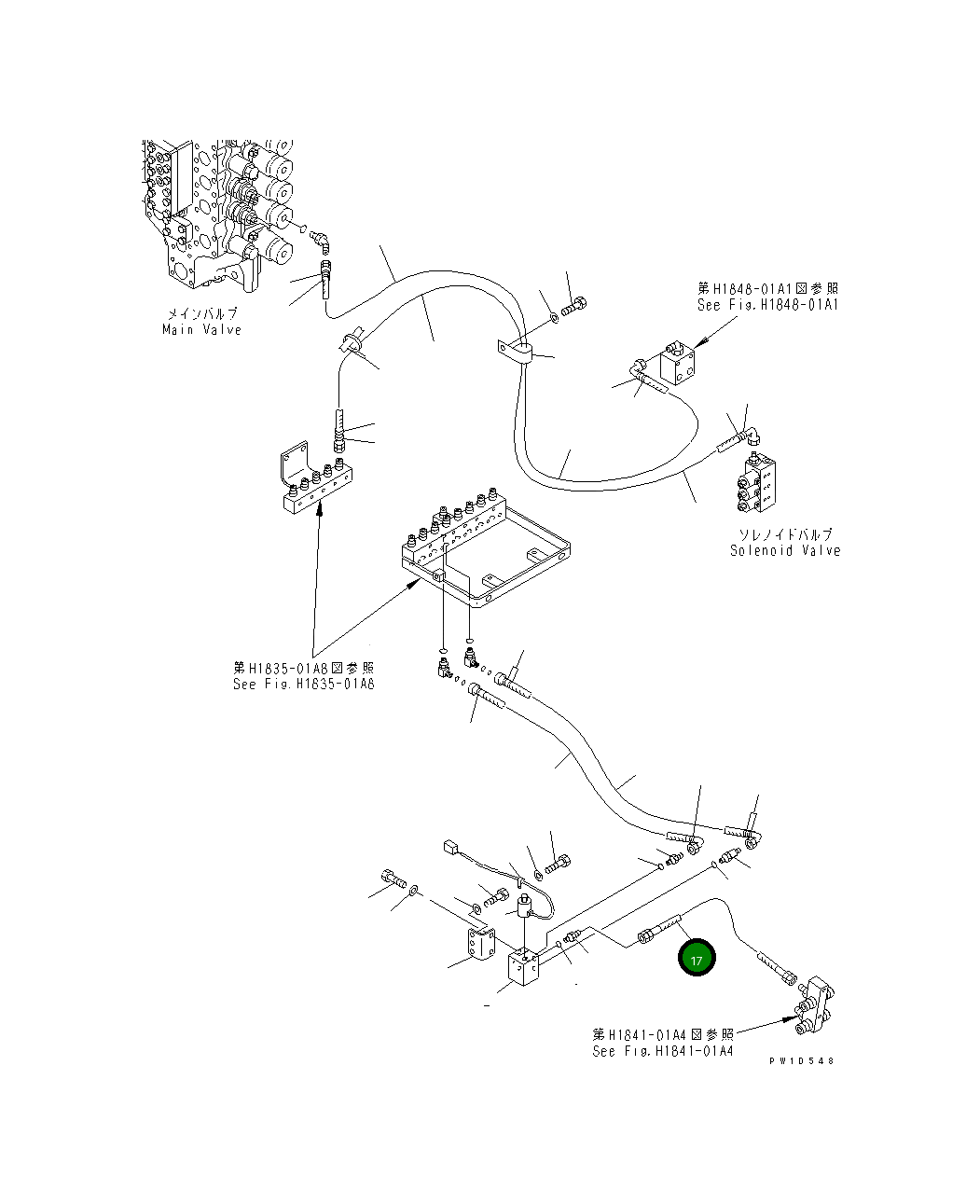 Шланг 07184-003A3 Komatsu