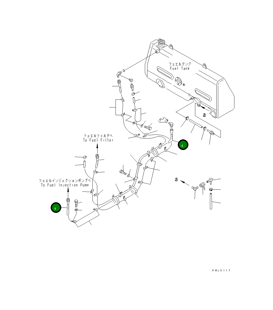 Шланг 07103-A0429 Komatsu