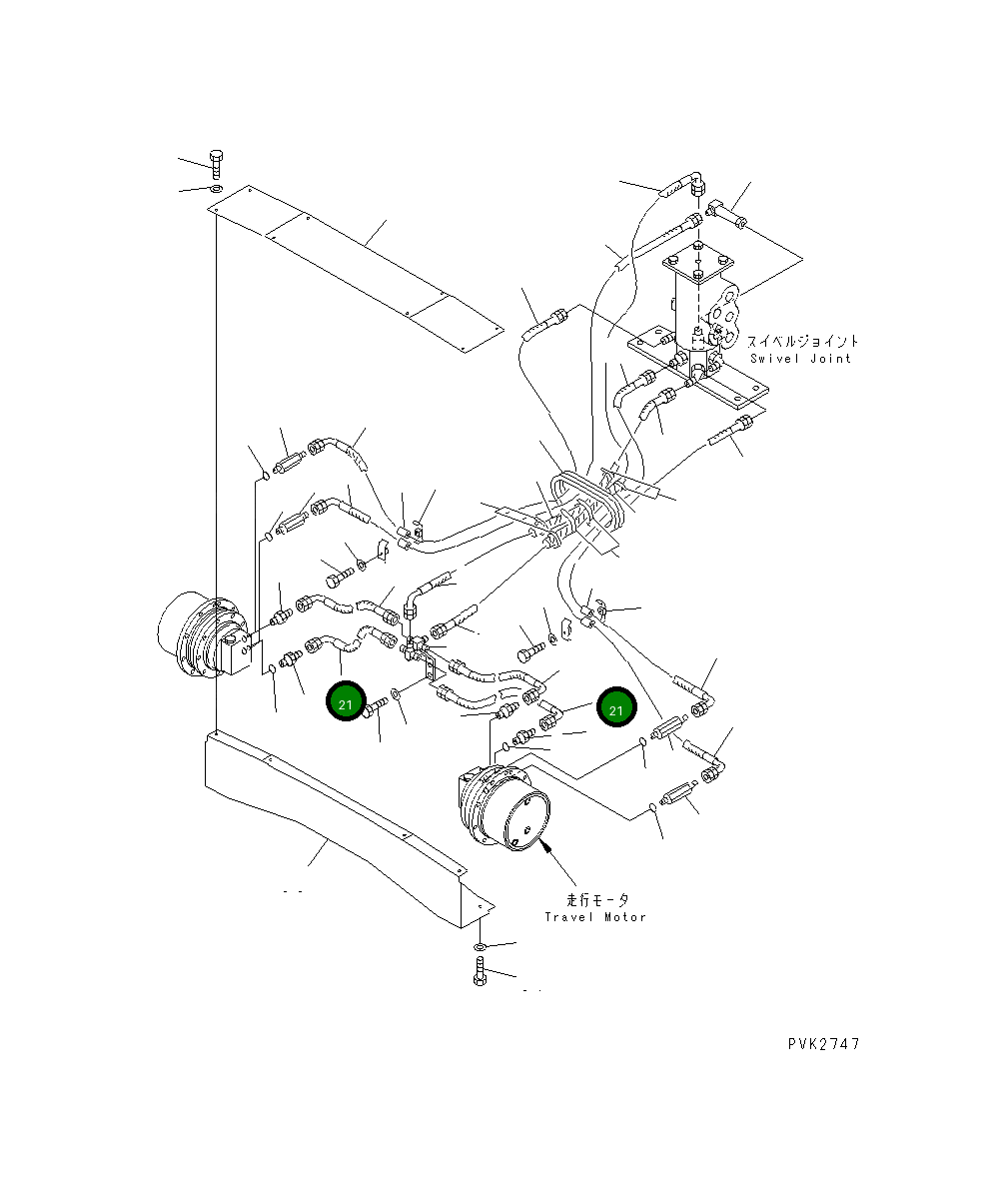 Шланг 10S-62-21850 Komatsu