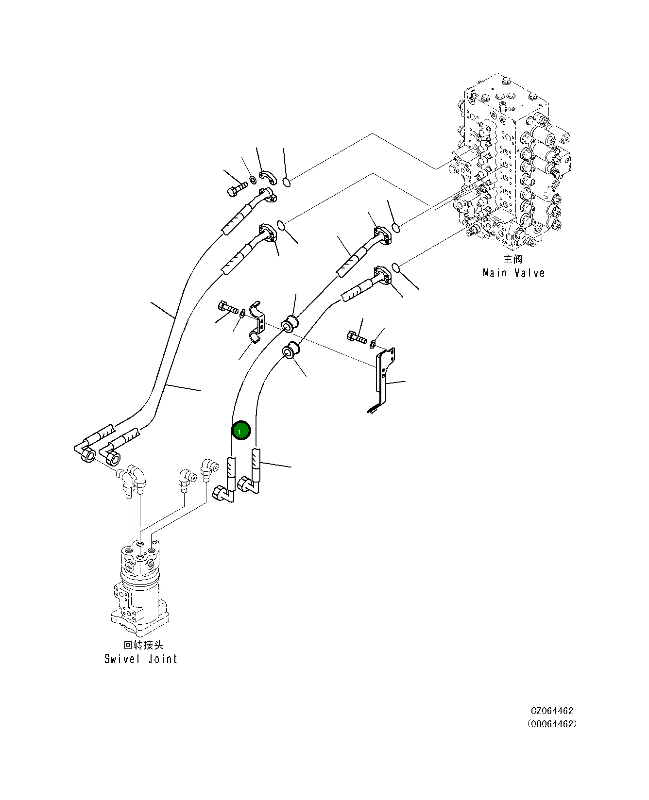 Шланг 20Y-62-51212 Komatsu