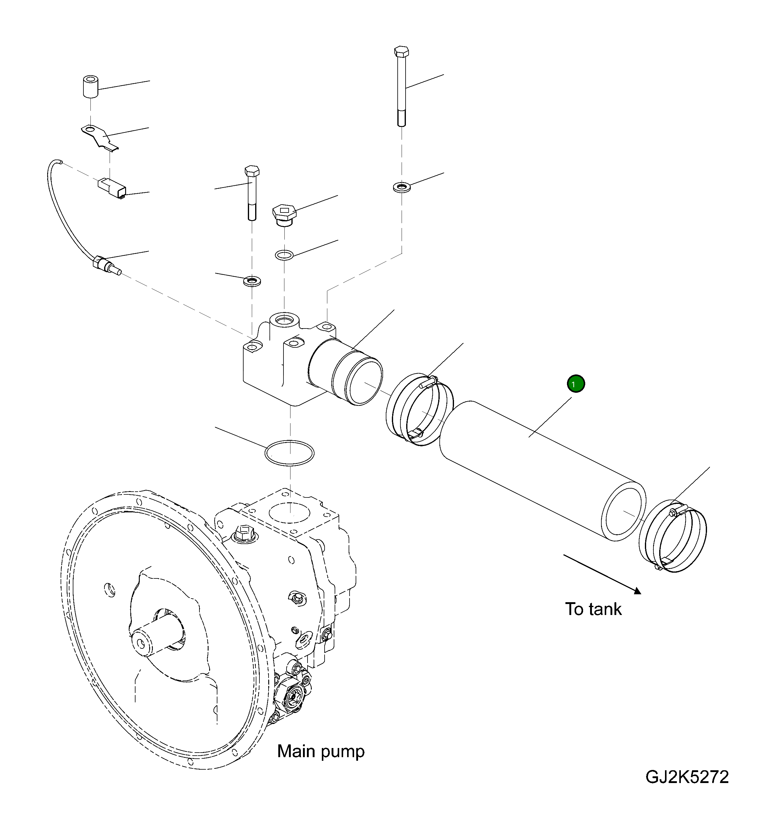 Шланг 20E-62-32730 Komatsu