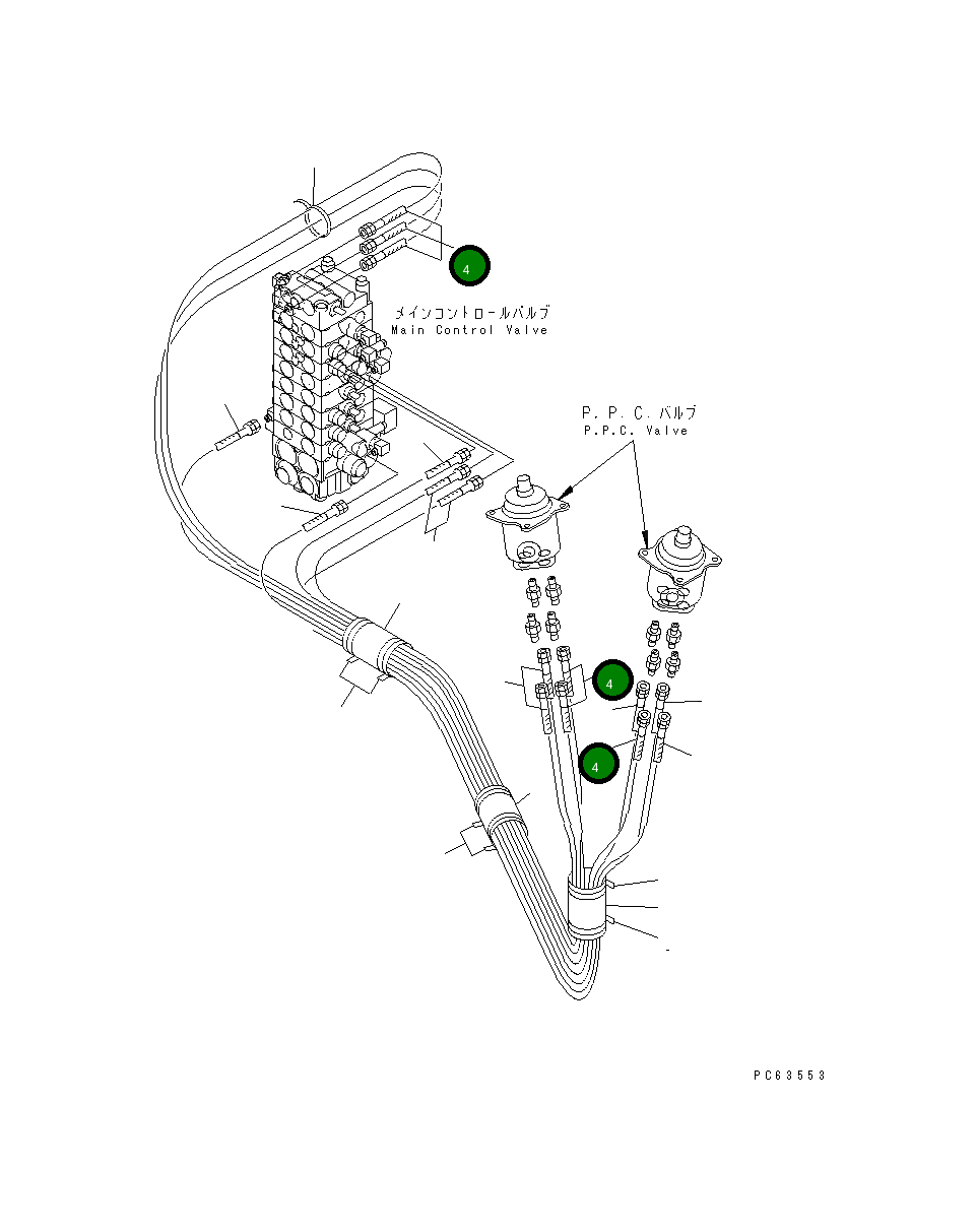 Шланг 20P-62-84190 Komatsu