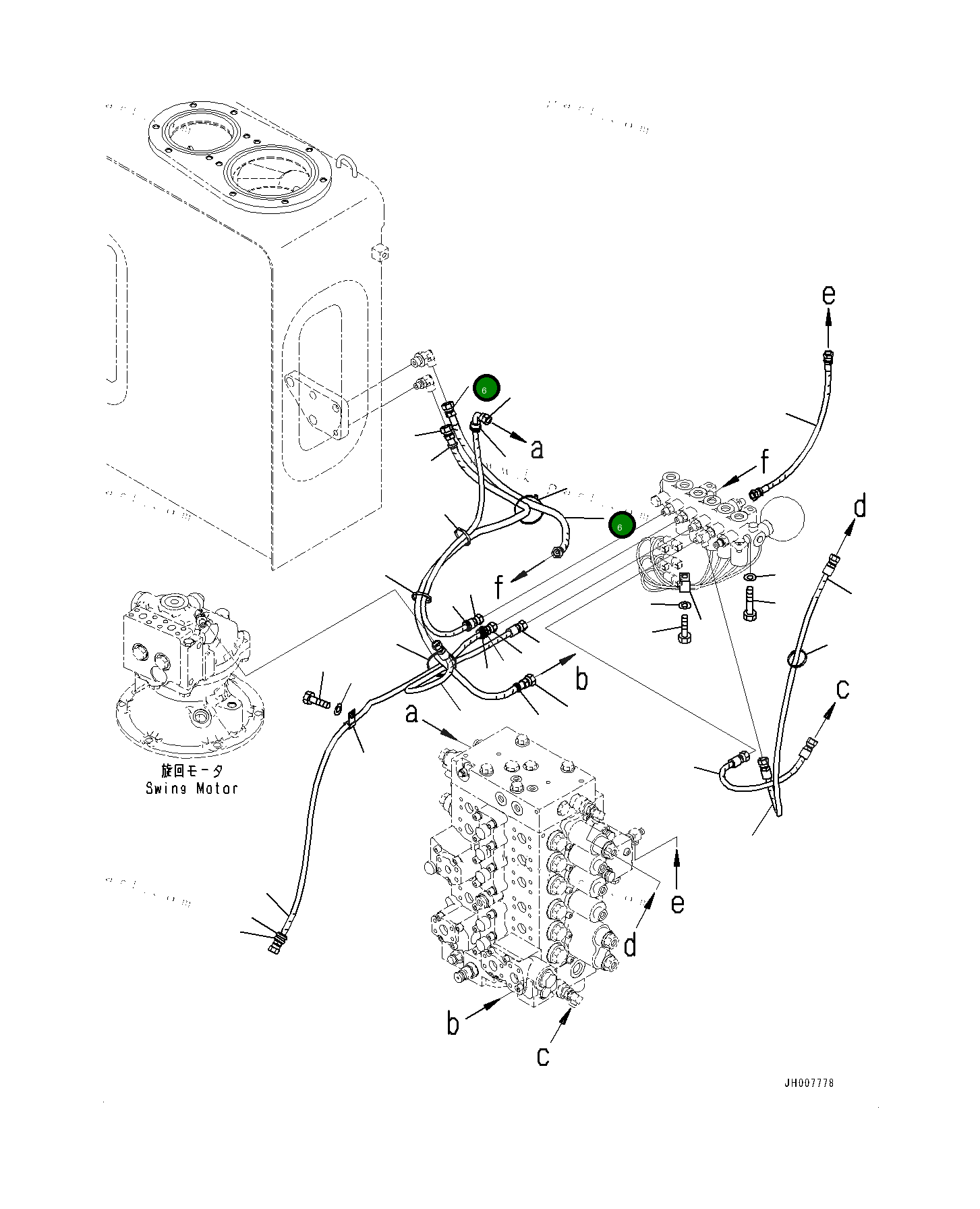 Шланг 20Y6253550 Komatsu