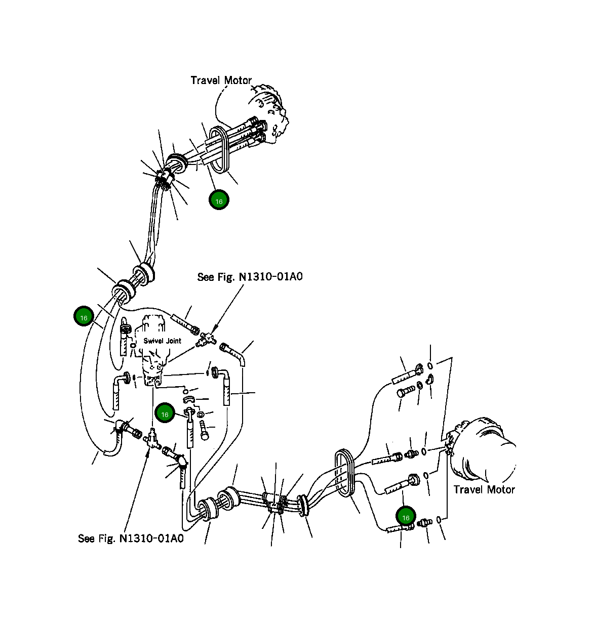 Шланг 07098-01031 Komatsu