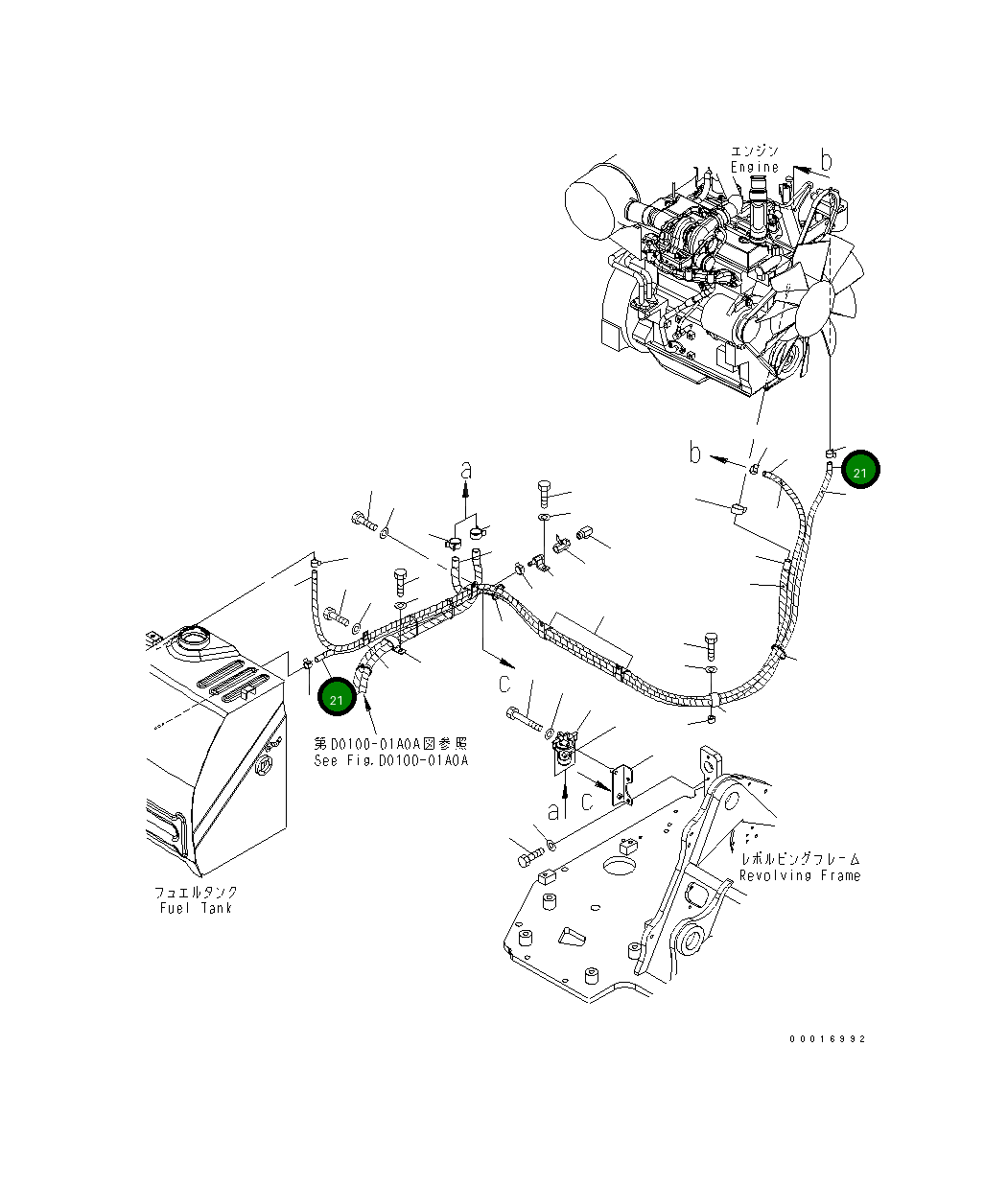Шланг 07288-00530 Komatsu