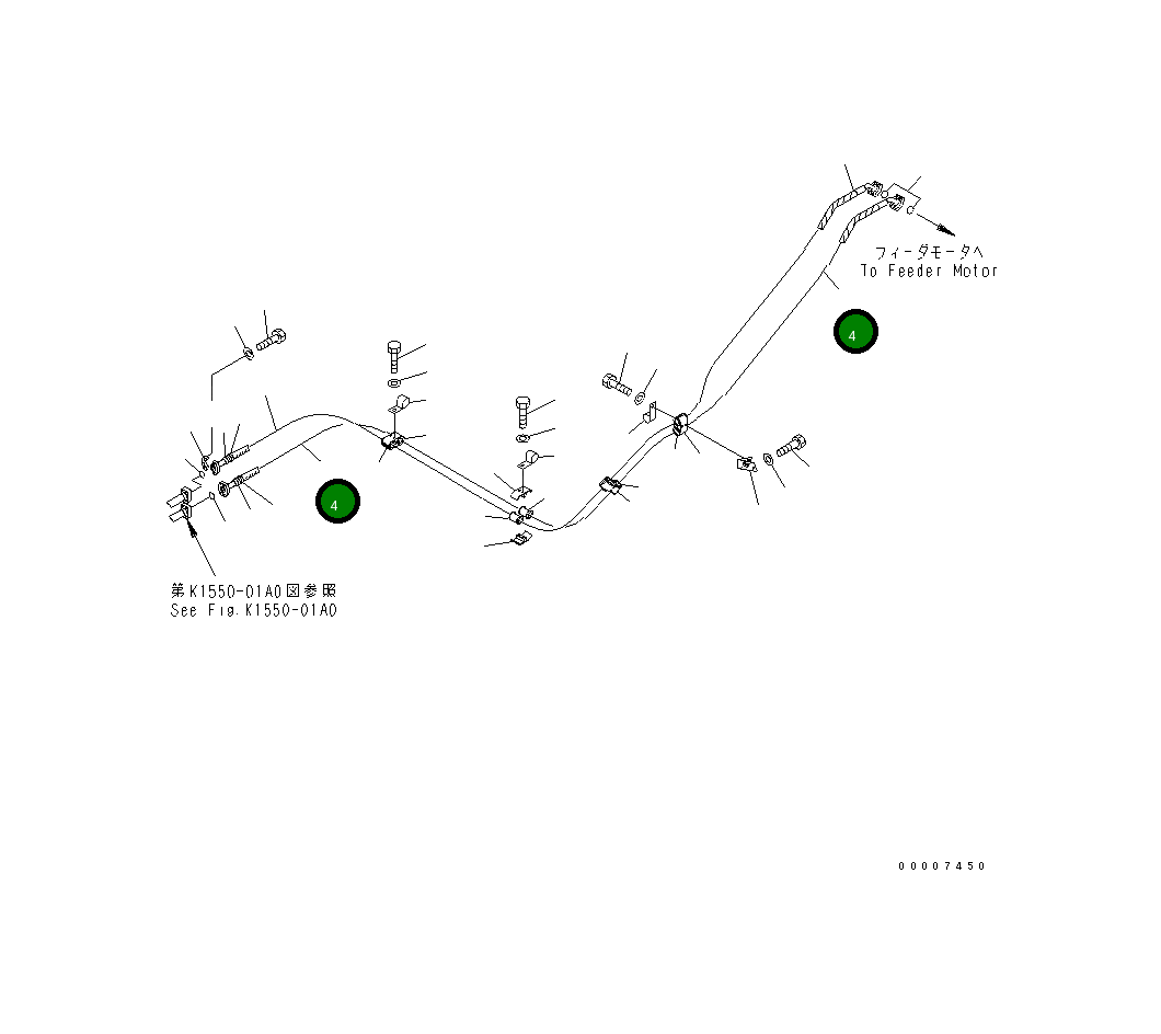 Шланг 07124-01069 Komatsu