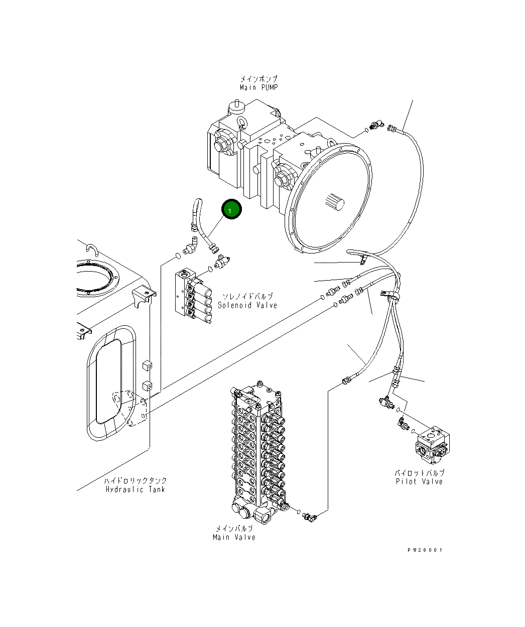 Шланг 07621-003A4 Komatsu