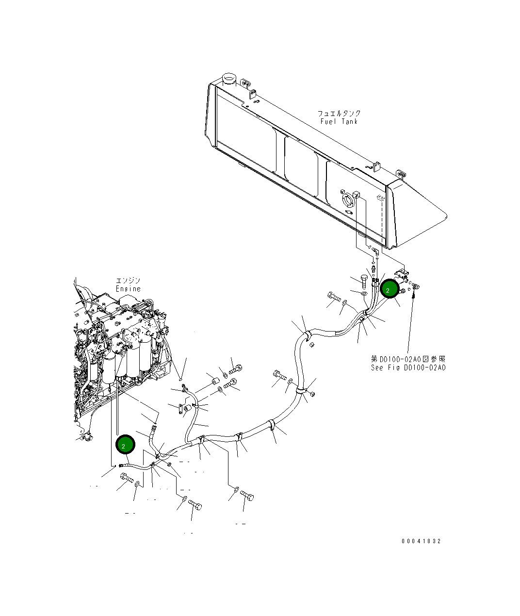 Шланг 02762-00338 Komatsu