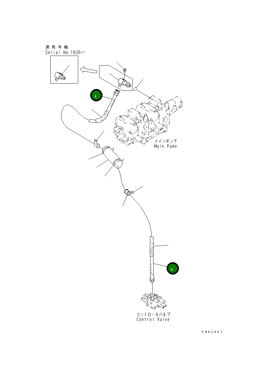 Шланг 07086-00622 Komatsu